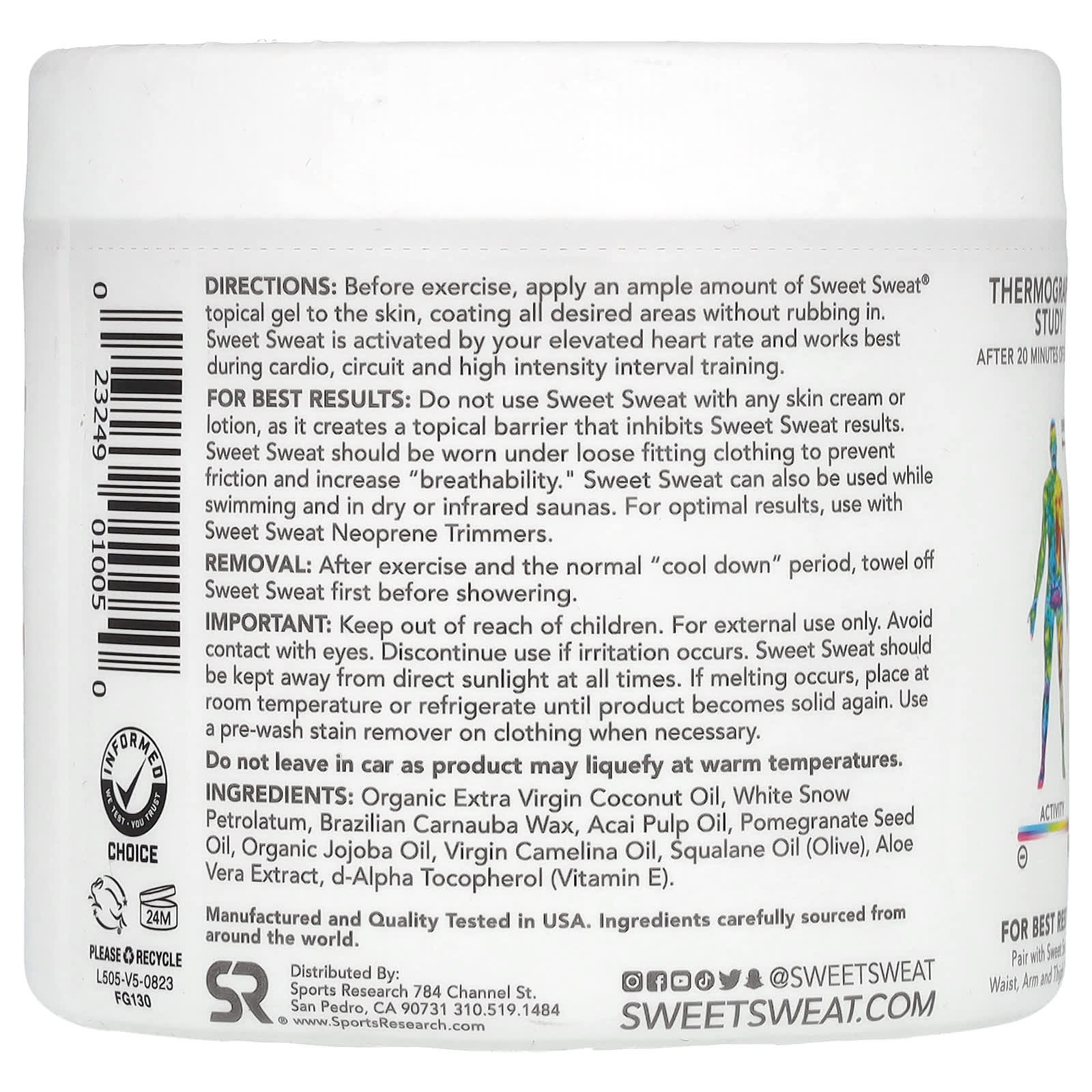 Sports Research, Sweet Sweat®, Workout Enhancer, Coconut, 13.5 oz (383 g) - Image 2