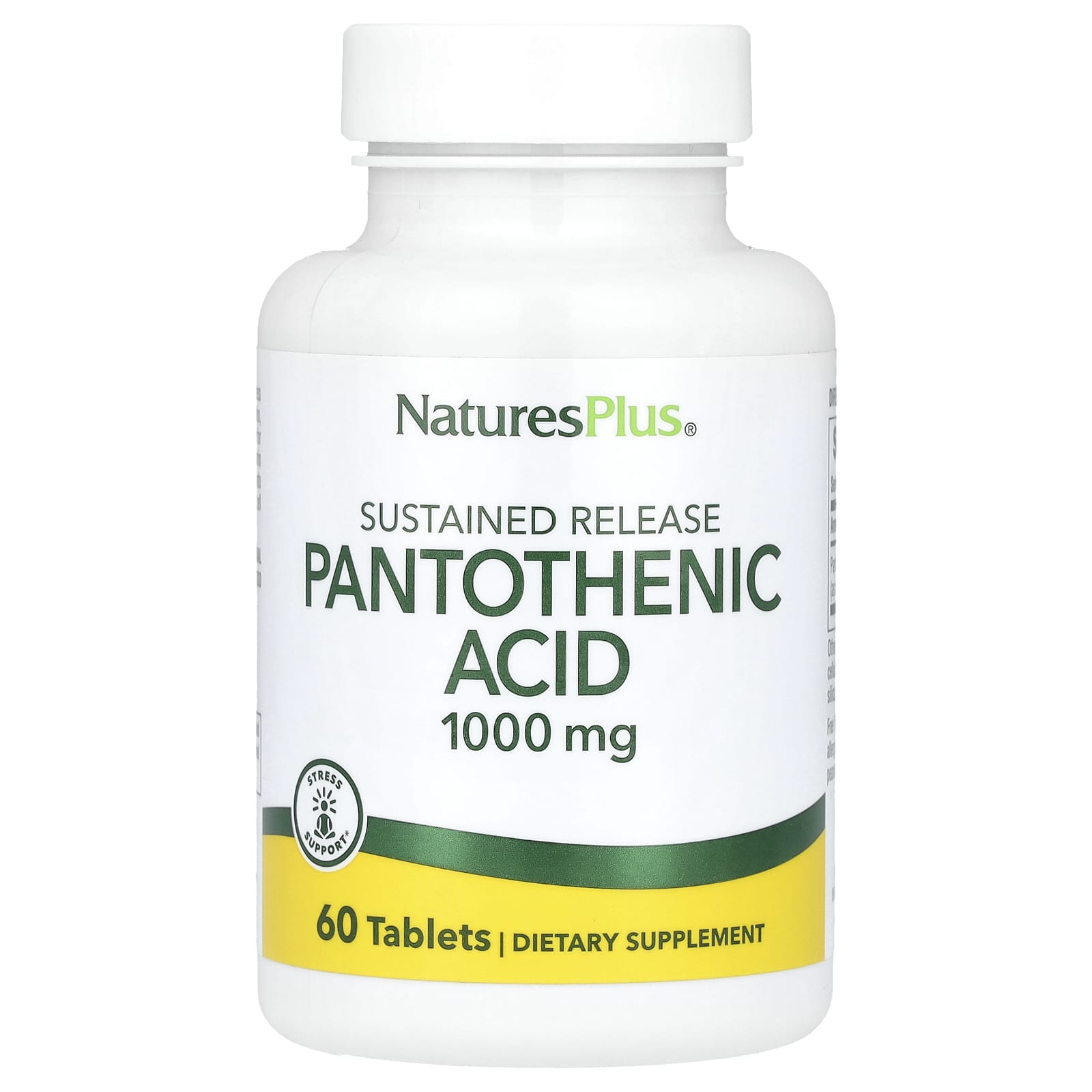 NaturesPlus, Pantothenic Acid, 1,000 mg, 60 Tablets - Image 1