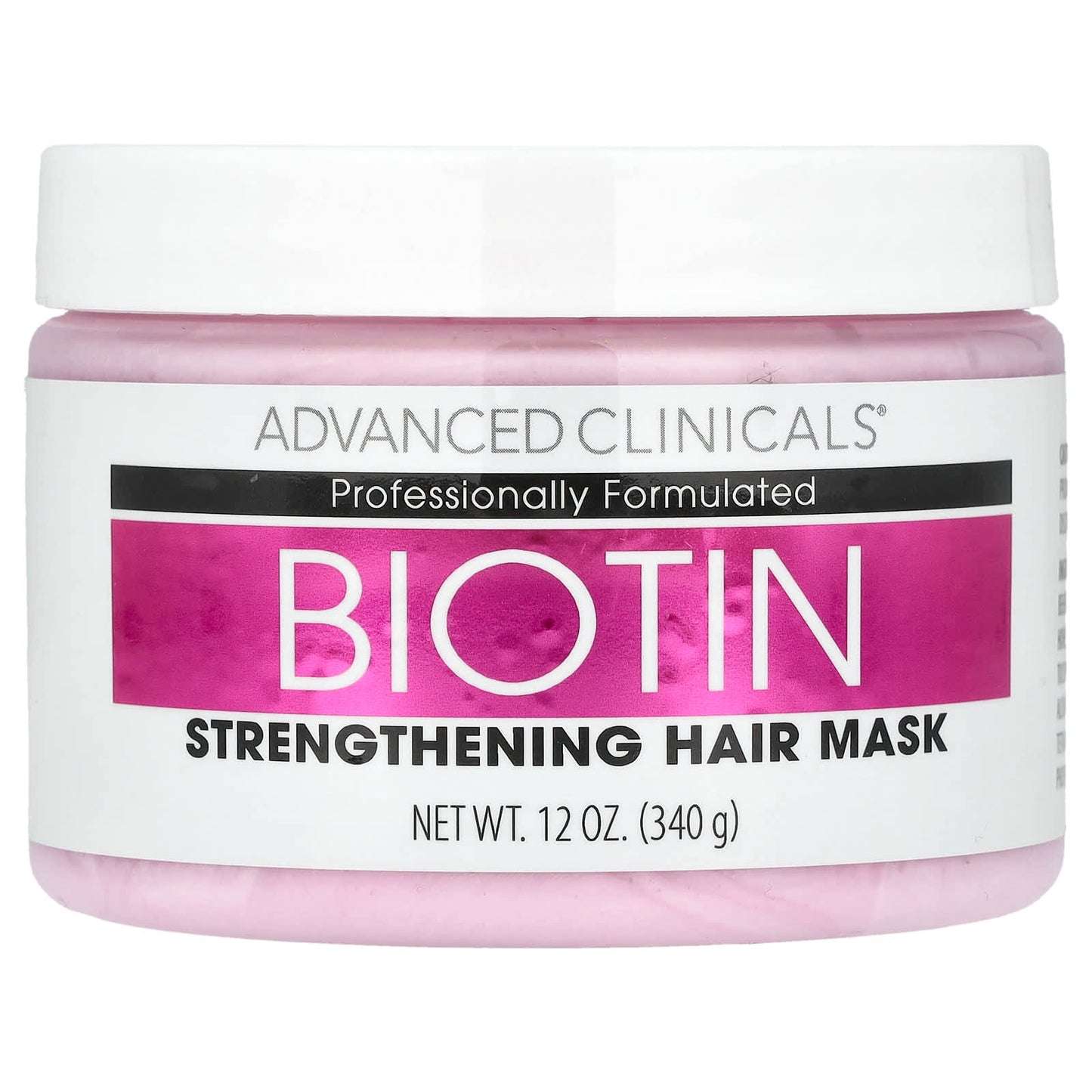 Advanced Clinicals Biotin Hair Mask, 12 fl oz - Repair Breakage, Strengthen Locks - Image 1