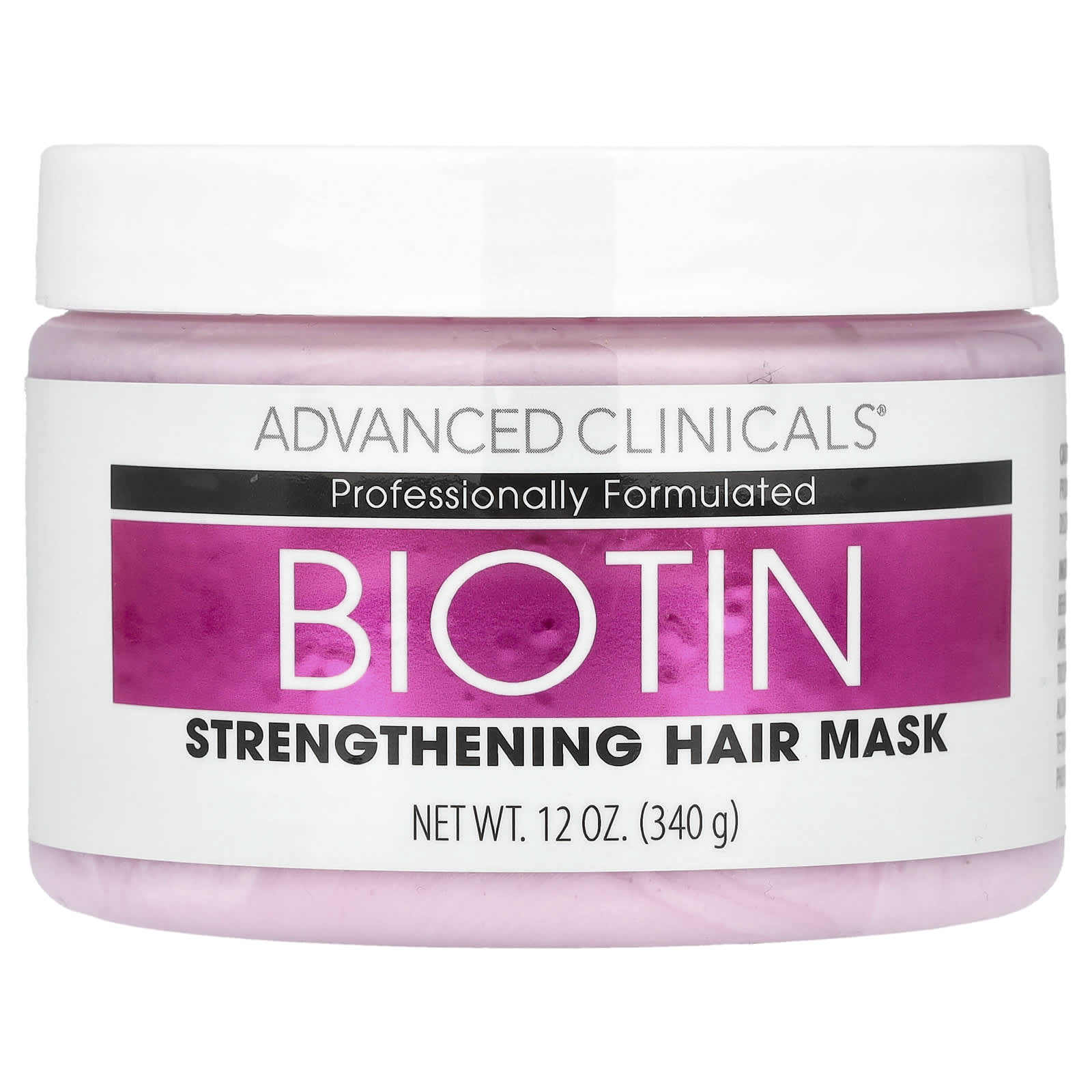 Advanced Clinicals Biotin Hair Mask, 12 fl oz - Repair Breakage, Strengthen Locks - Image 1