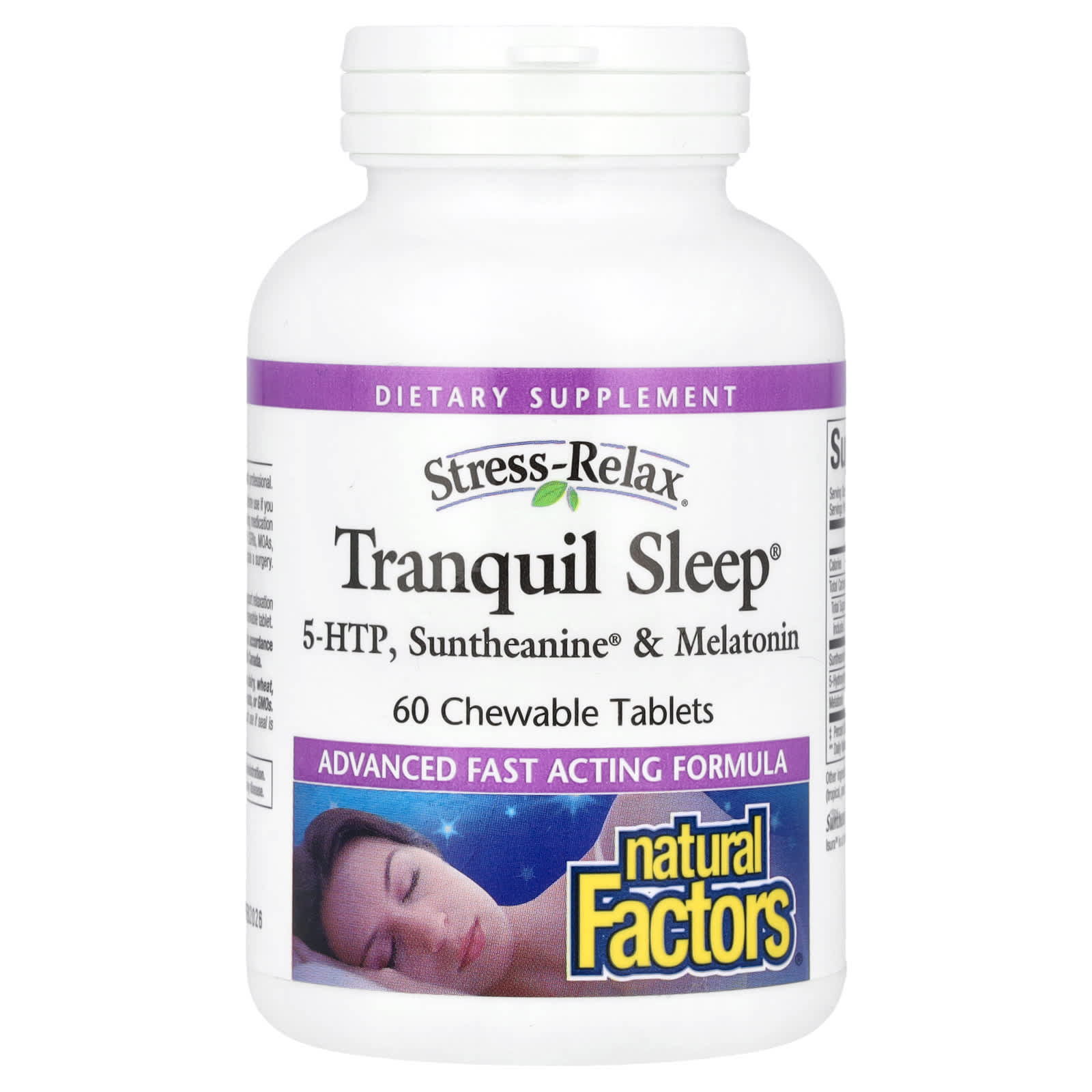 Natural Factors, Stress-Relax®, Tranquil Sleep®, 60 Chewable Tablets - Image 1