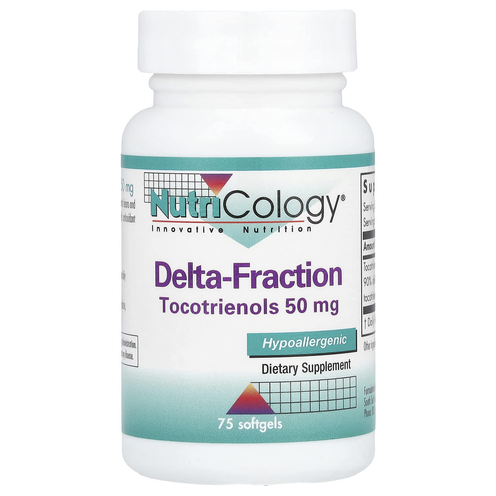 Nutricology, Delta-Fraction, Tocotrienols, 75 Softgels (50 mg per Softgel) - Image 1