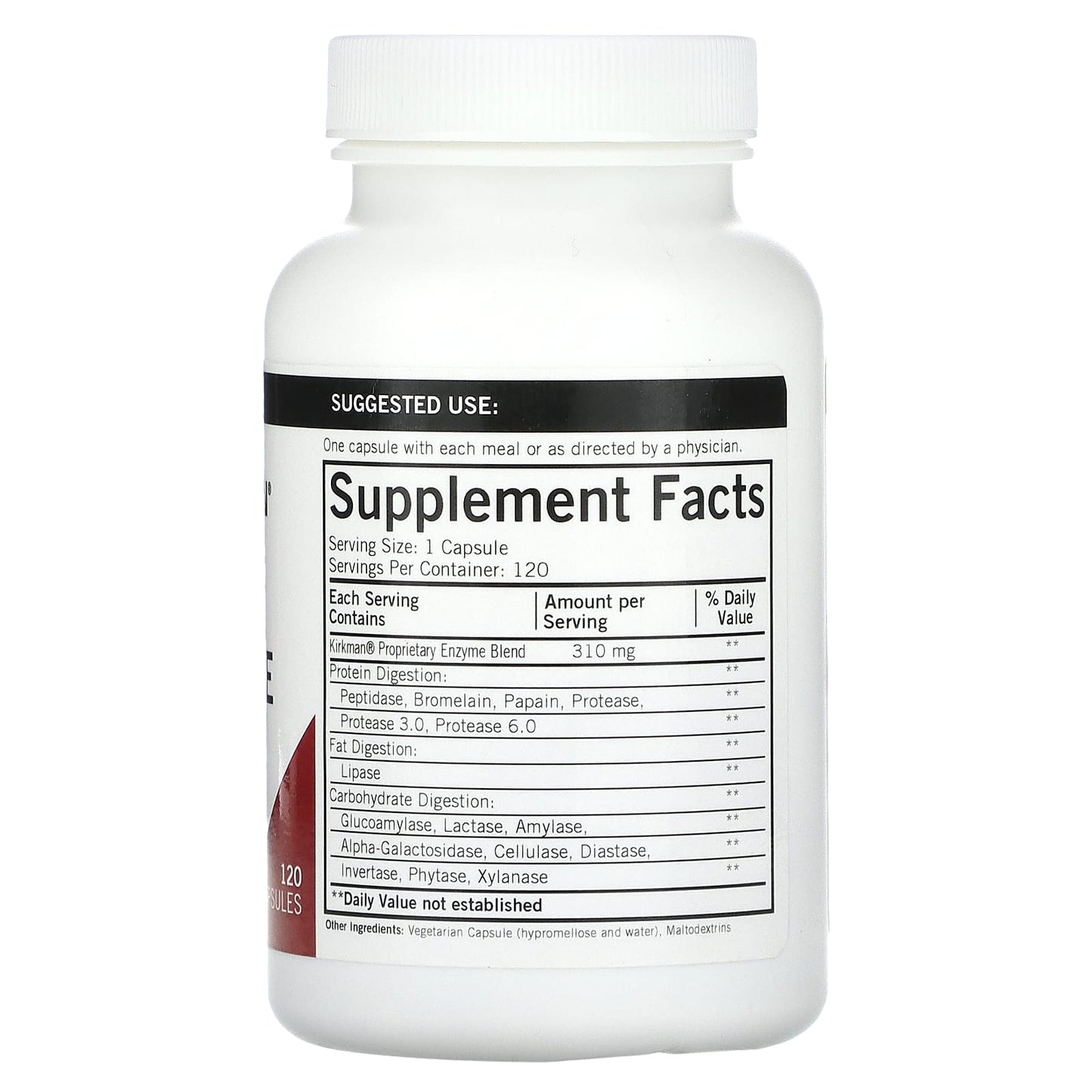 Kirkman Labs, Enzyme Complete With DPP-IV, 120 Capsules - Image 2