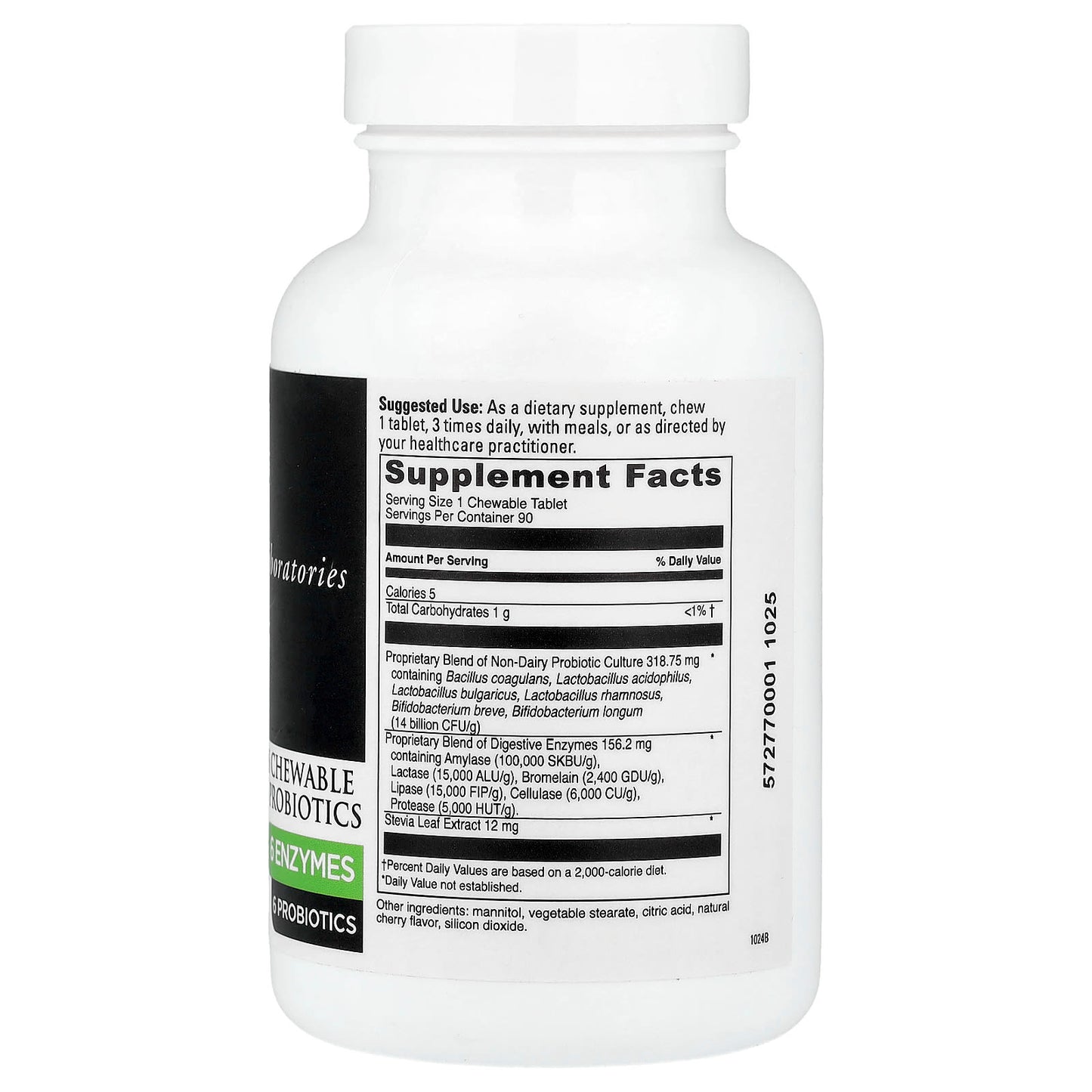 Digestive Enzymes with Prebiotics & Probiotics by DaVinci Laboratories - 90 Cherry Chewables - Image 2
