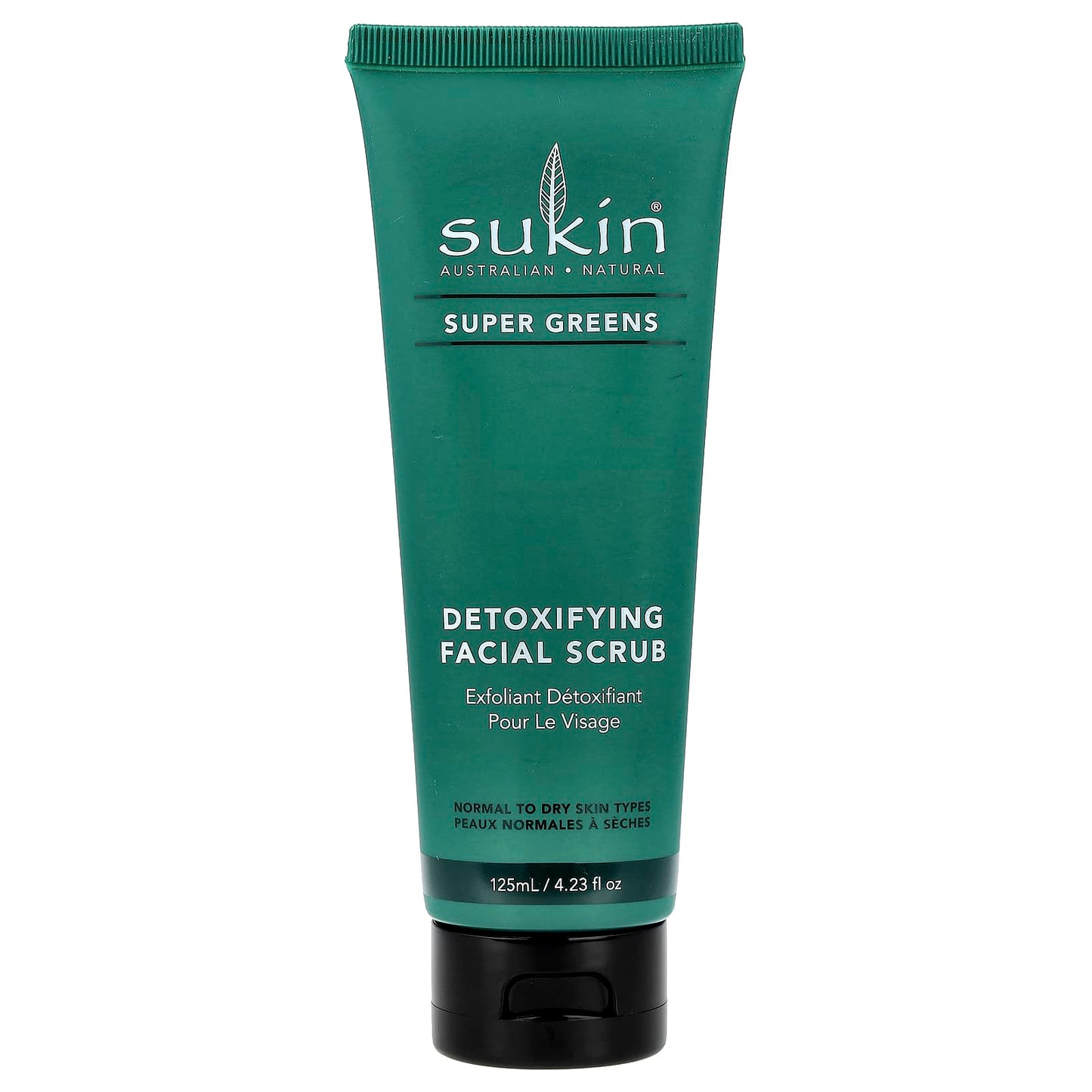 Sukin, Super Greens, Detoxifying Facial Scrub, Normal To Dry Skin Types , 4.23 fl oz (125 ml) - Image 1