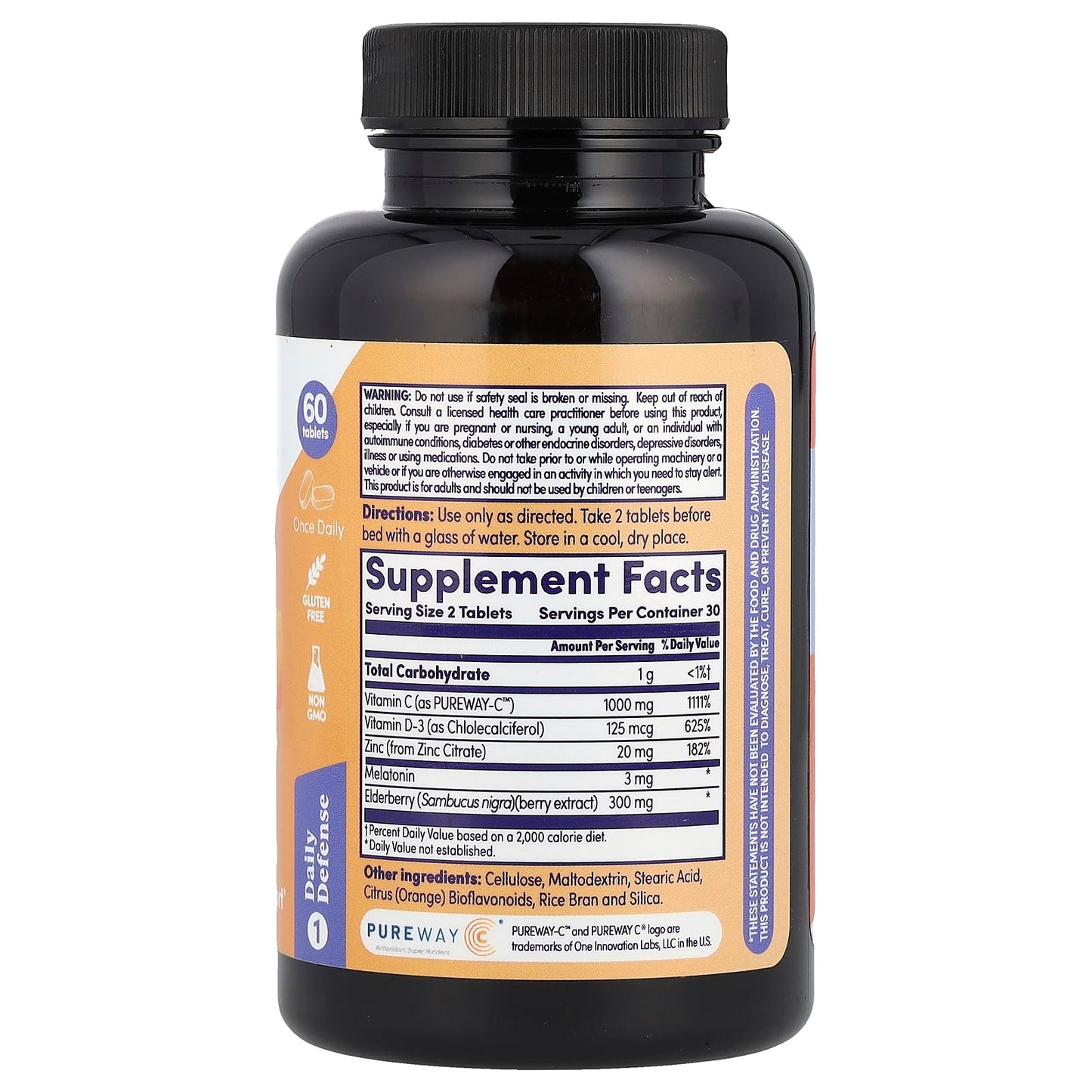 Zand, Immunity, Super C+ PM, With Zinc/Vitamin D3, 60 Tablets - Image 2