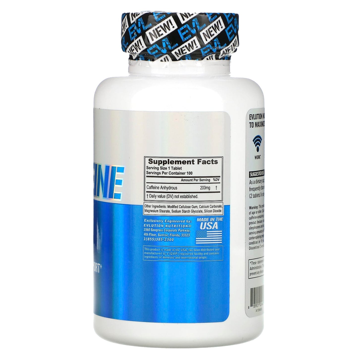 <strong>EVLution Nutrition Caffeine Boost</strong> - 200mg, 100 Tablets - Image 2