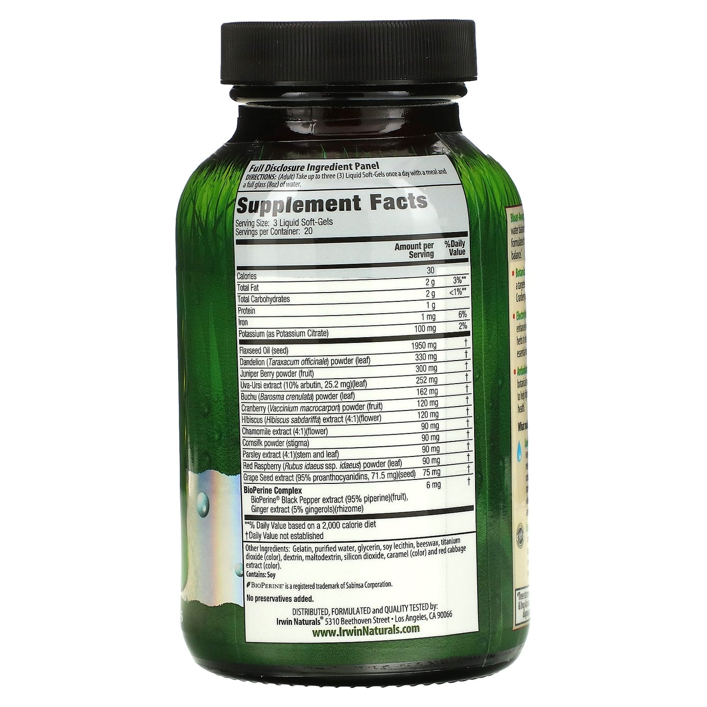 Irwin Naturals Bloat-Away Liquid Soft-Gels for Water Balance Support - Image 2