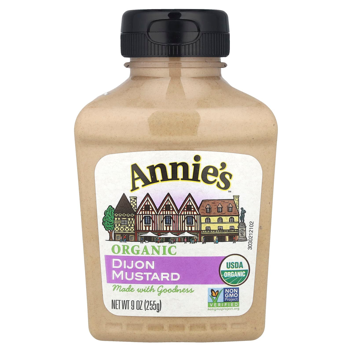 Annie's Organic Dijon Mustard, 9 oz - USDA Certified, Gluten Free, No Sugar Added - Image 1