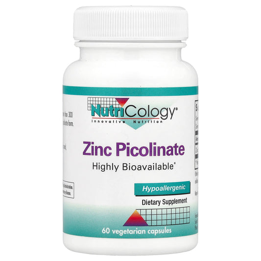 Nutricology, Zinc Picolinate, 25 mg , 60 Vegetarian Capsules - Image 1