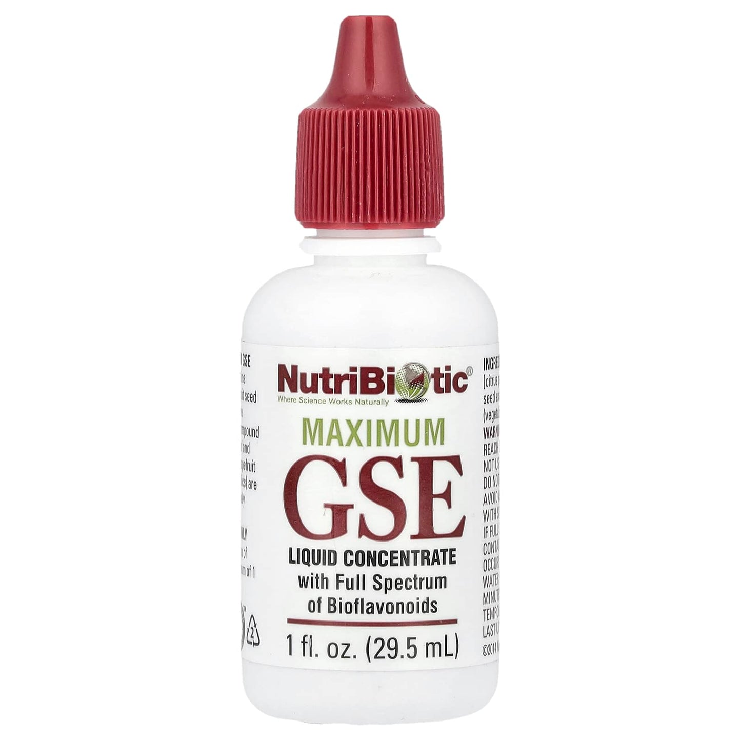 NutriBiotic, Maximum GSE, Liquid Concentrate, 1 fl oz (29.5 ml) - Image 1