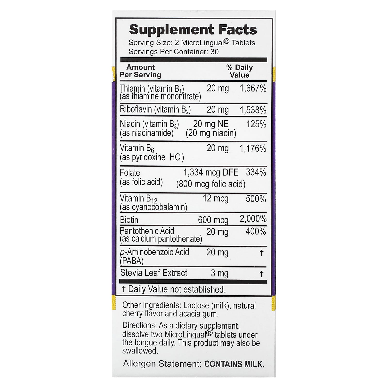Superior Source, Balance B Complex, 60 MicroLingual Instant Dissolve Tablets - Image 2