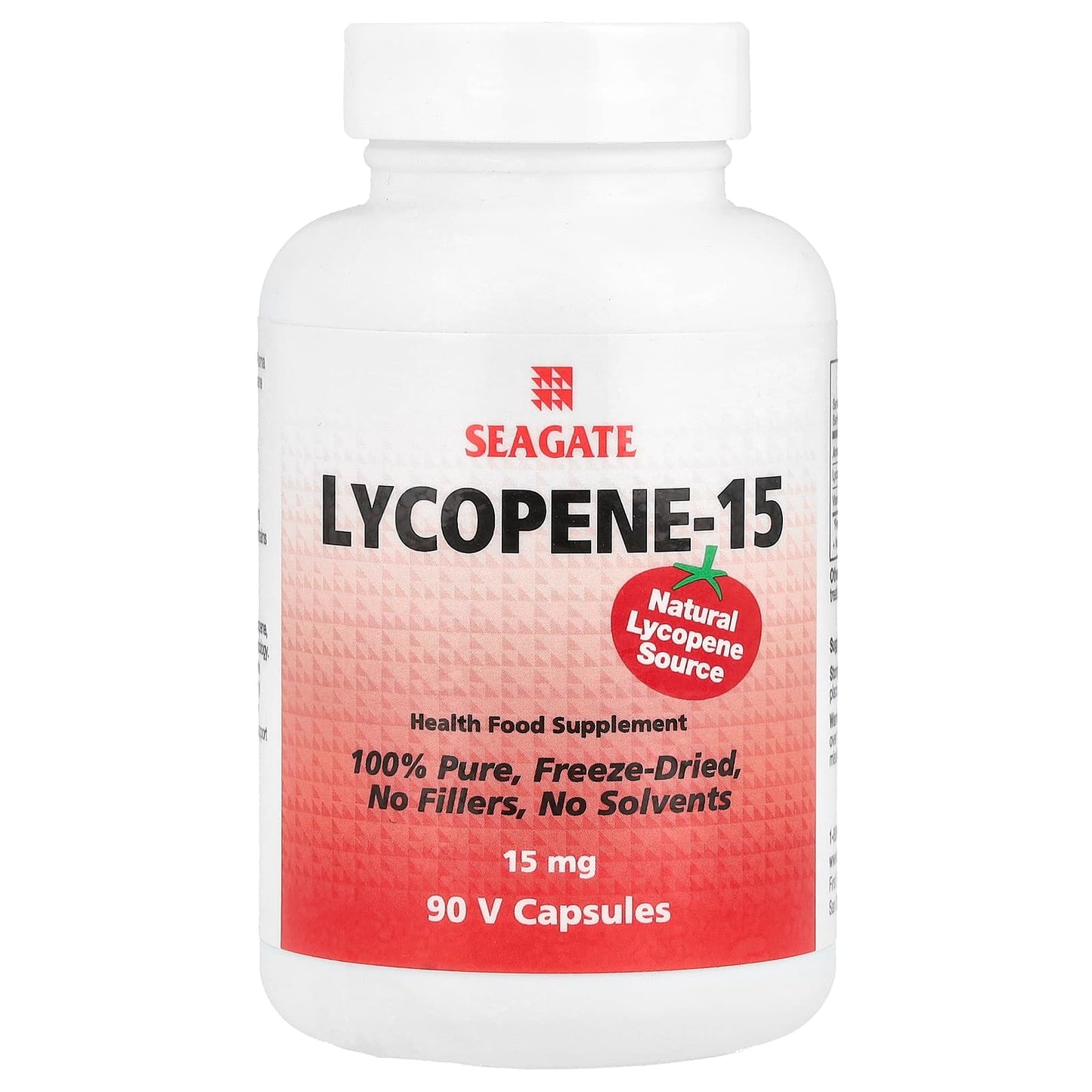 Seagate, Lycopene-15, 15 mg, 90 V Capsules - Image 1