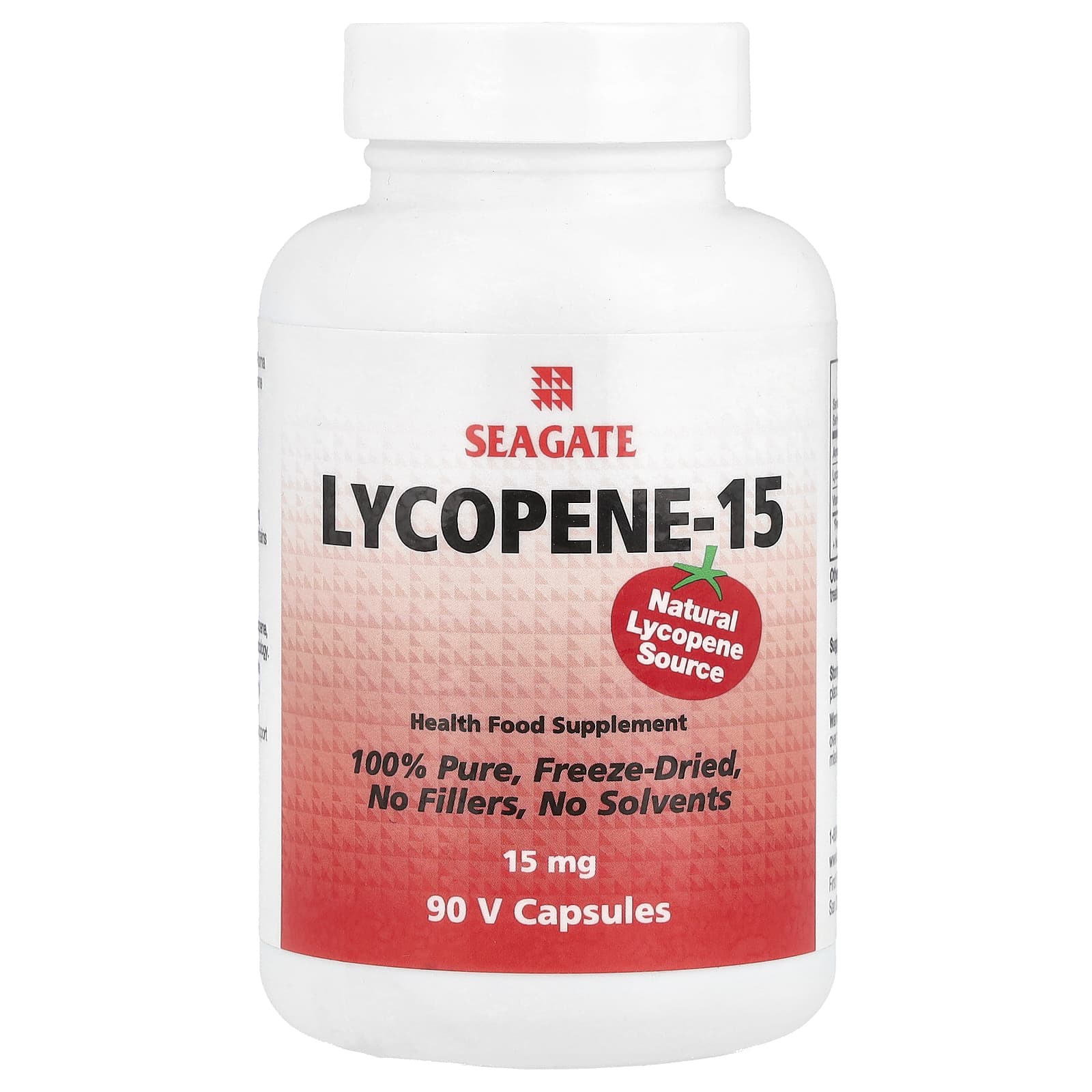Seagate, Lycopene-15, 15 mg, 90 V Capsules - Image 1