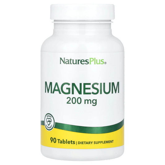 NaturesPlus, Magnesium, 200 mg, 90 Tablets - Image 1