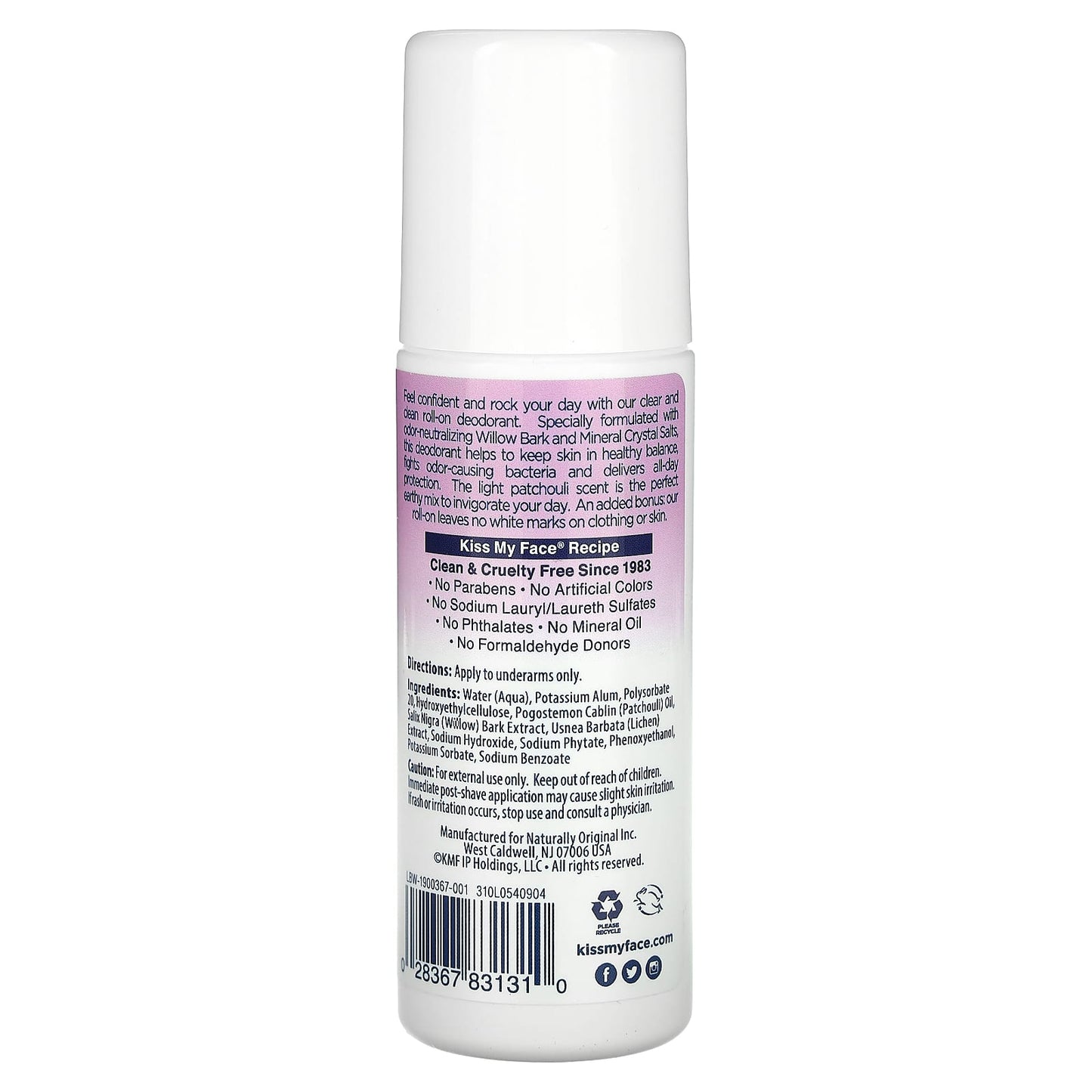 Kiss My Face, Liquid Rock Roll-On Deodorant, Patchouli, 3 fl oz (88 ml) - Image 2