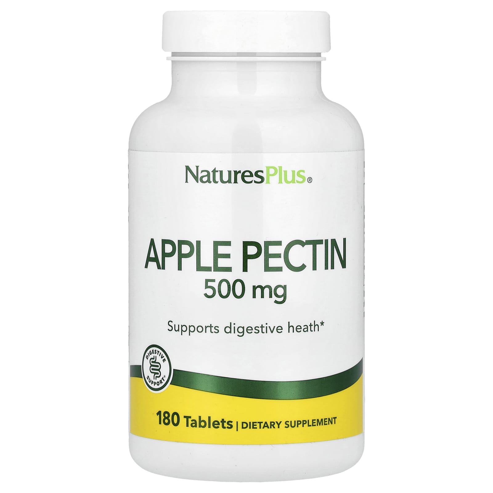 NaturesPlus, Apple Pectin, 500 mg, 180 Tablets - Image 1