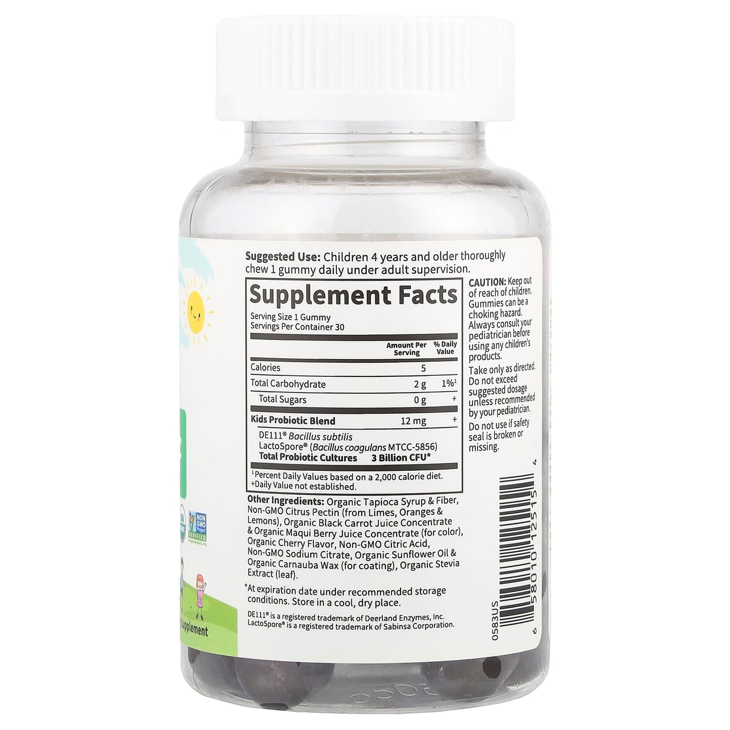 Garden of Life Kids Probiotic Gummies - 3 Billion CFU, Sugar Free, Organic - Image 2