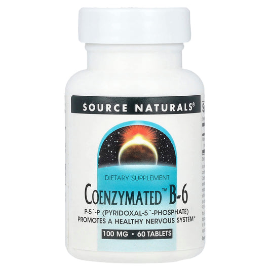 Source Naturals, Coenzymated™ B-6, 100 mg, 60 Tablets - Image 1
