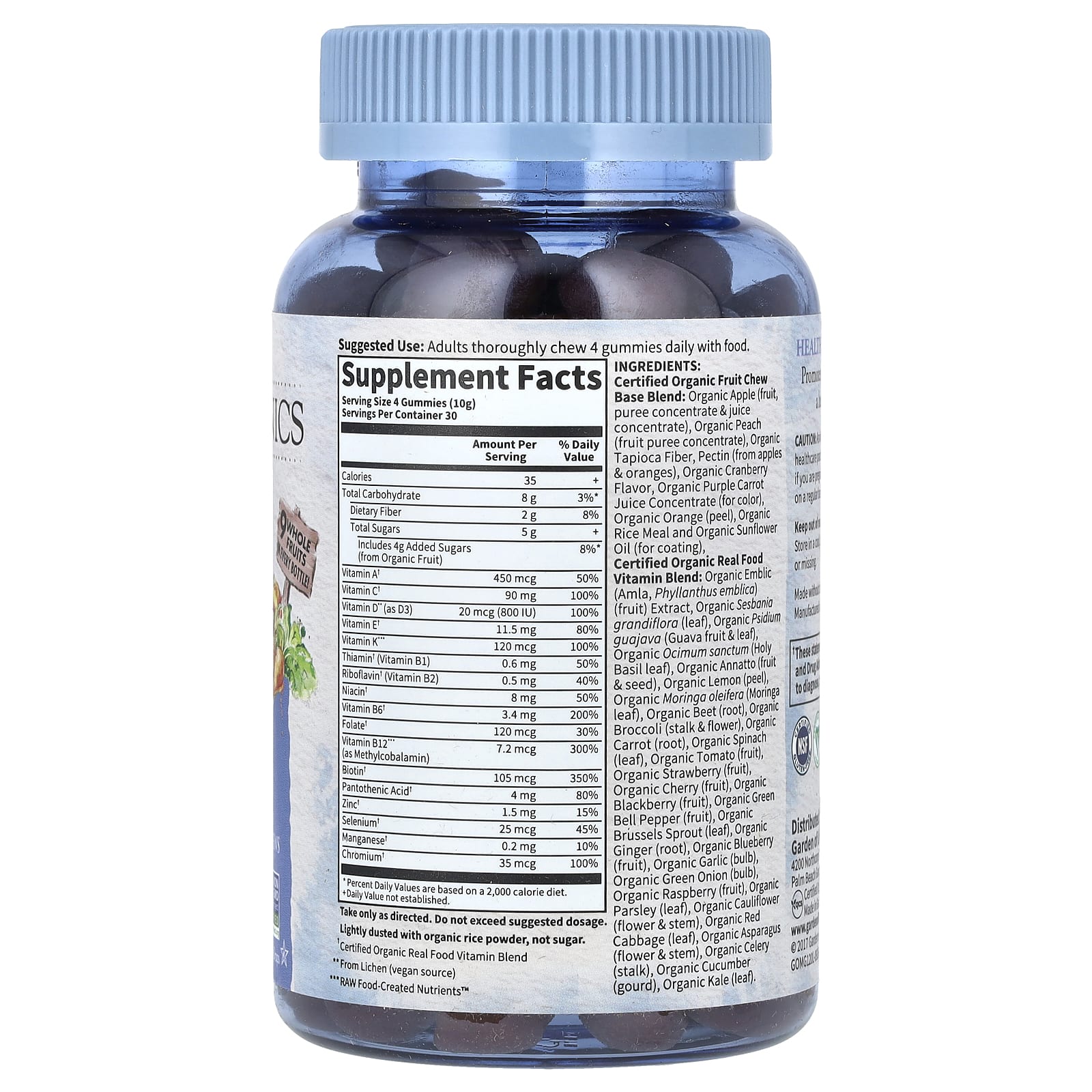 Organic Berry Men's Multi Vitamin Gummies by Garden of Life - Image 2