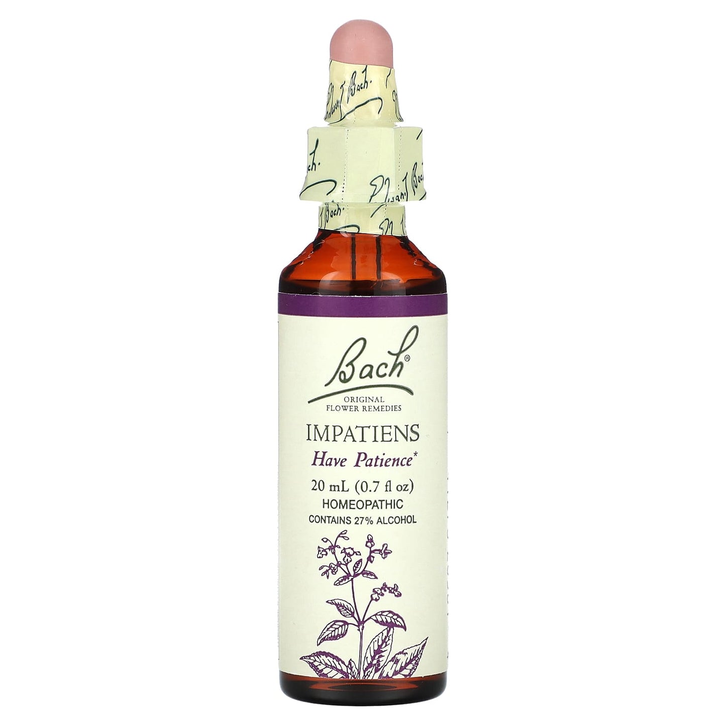 Bach Impatiens Flower Remedy for Nervous Tension Relief 0.7 fl oz - Image 1