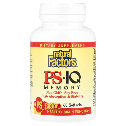 Natural Factors, PS - IQ Memory, 60 Softgels - Image 1