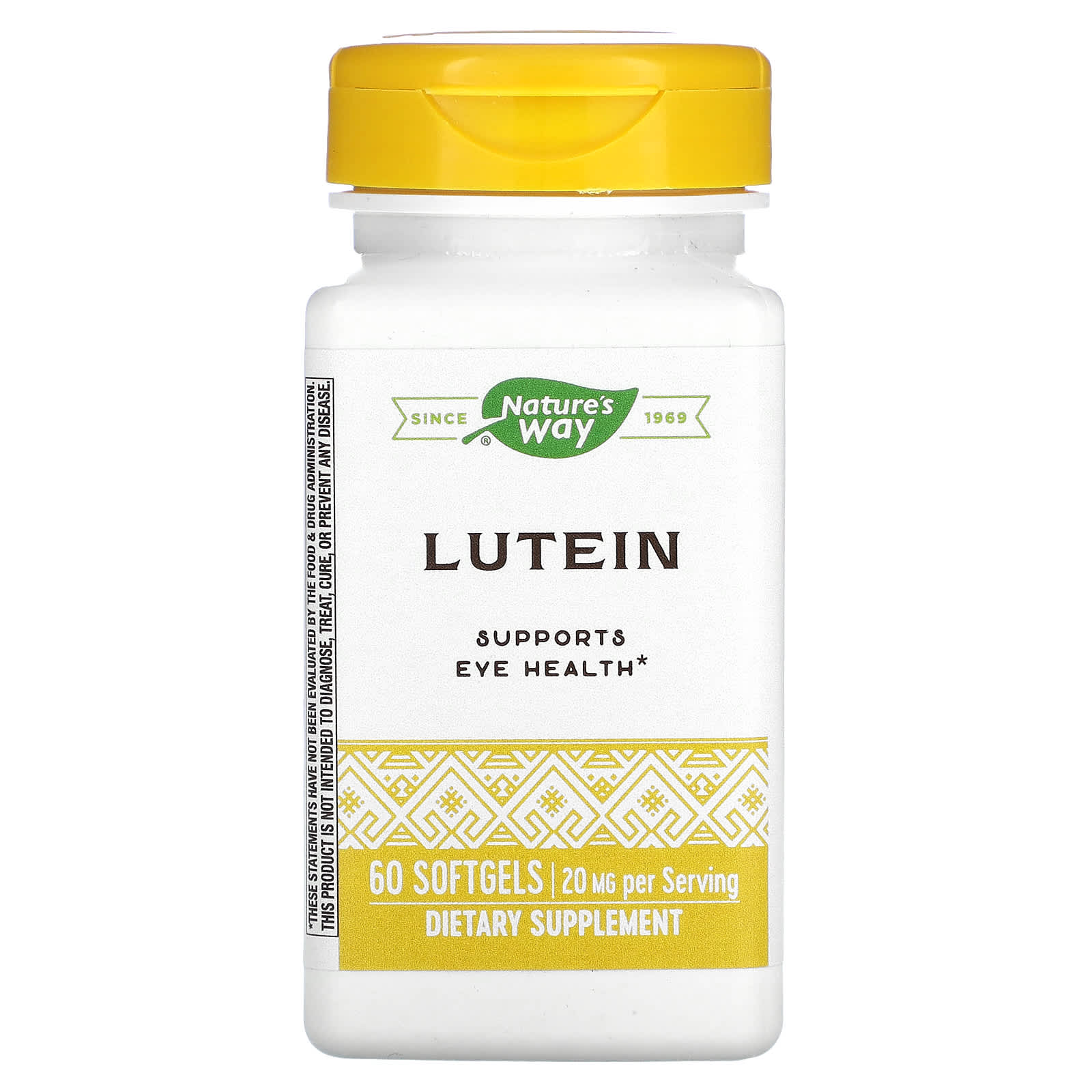 Nature's Way, Lutein, 20 mg, 60 Softgels - Image 1