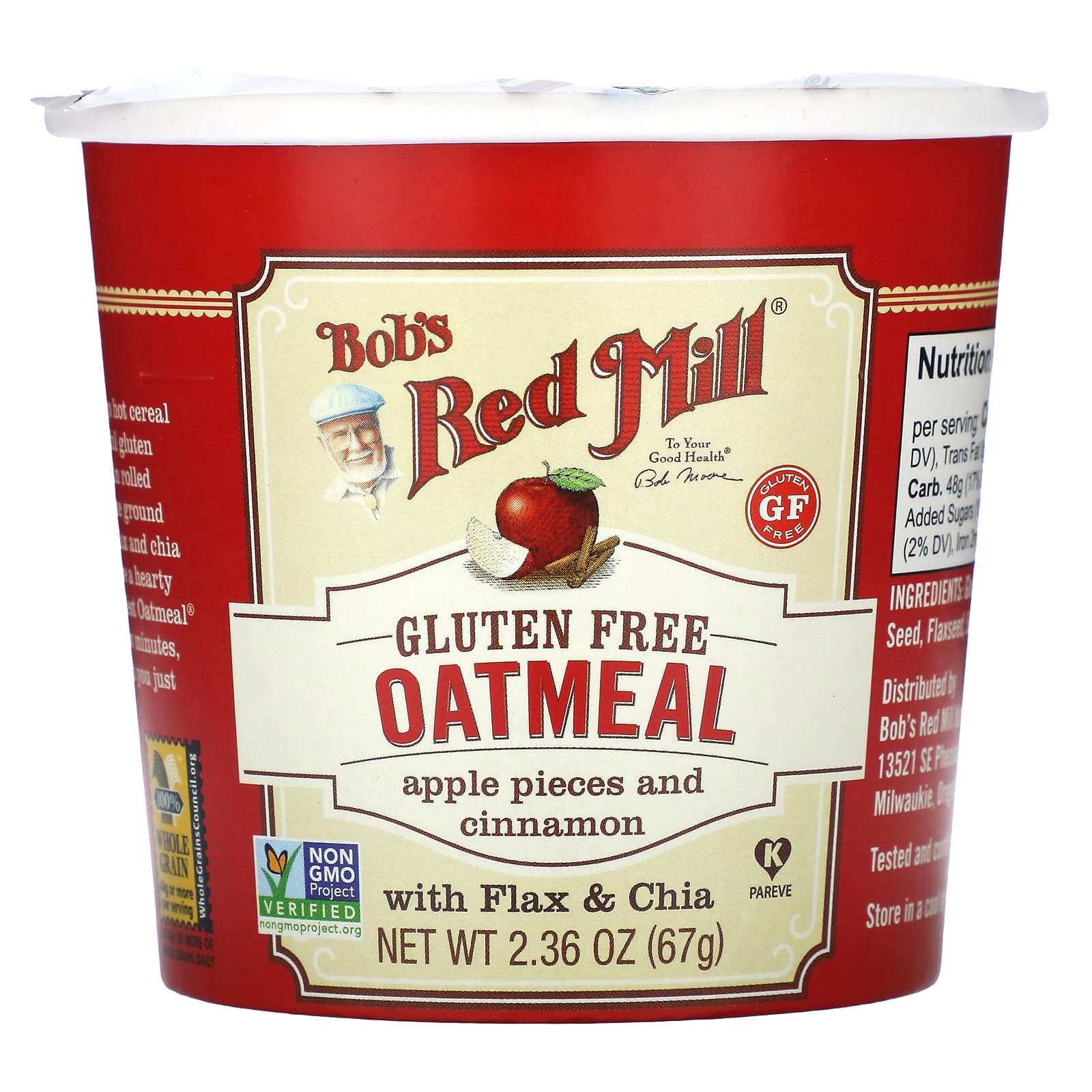Gluten-Free Oatmeal Cups with Apple & Cinnamon by Bob's Red Mill - Image 1