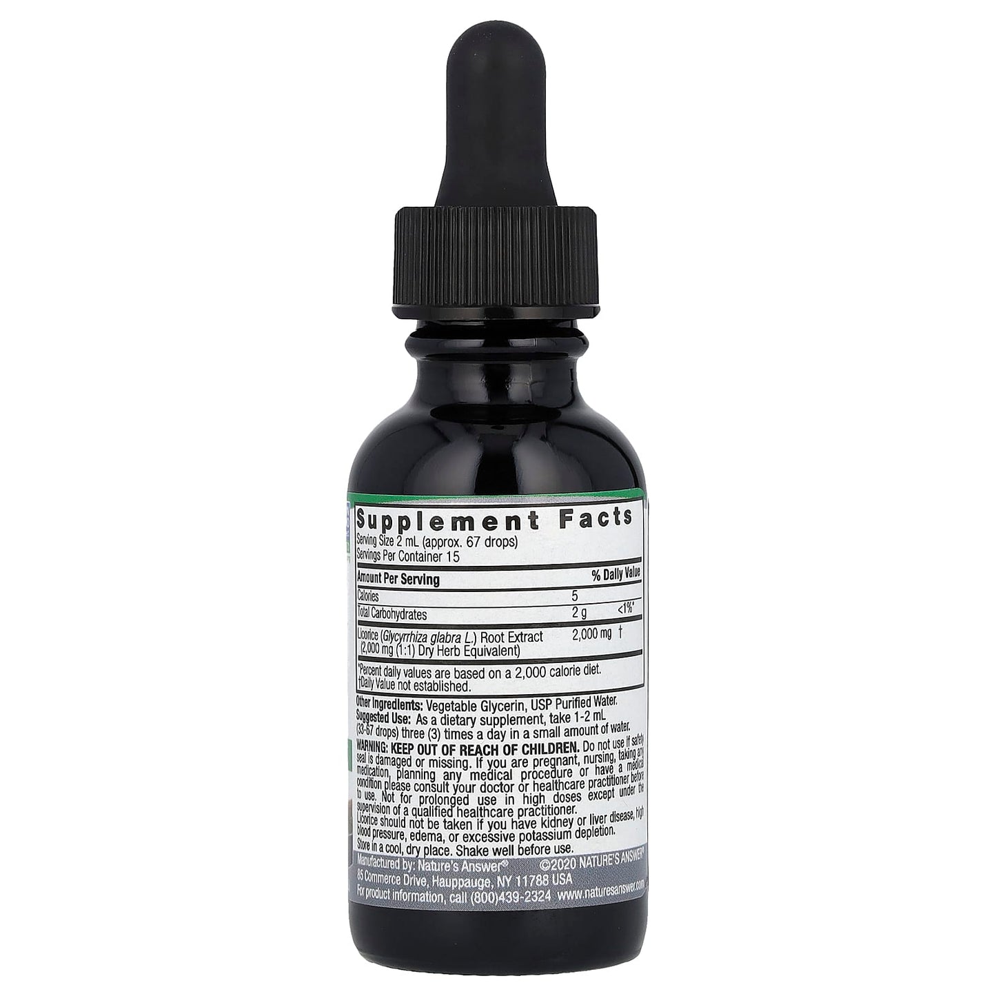 Nature's Answer, Licorice Root Fluid Extract, Alcohol-Free, 2,000 mg, 1 fl oz (30 ml) - Image 2