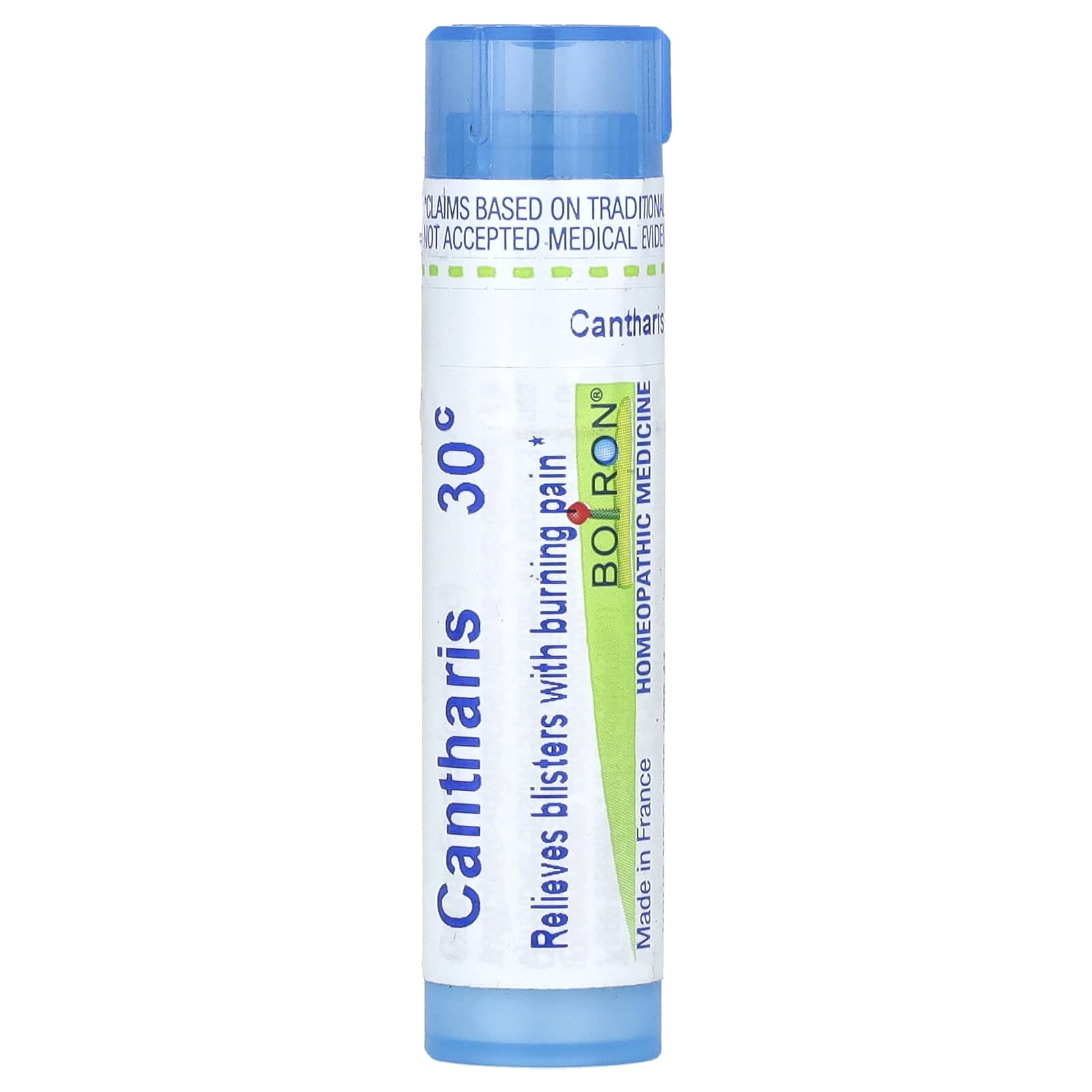 Boiron Cantharis Homeopathic Blister Relief Aid 30C, 80 Pellets - Image 1