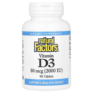 Boost Bone Health with Natural Factors Vitamin D3 2,000 IU 90 Tablets