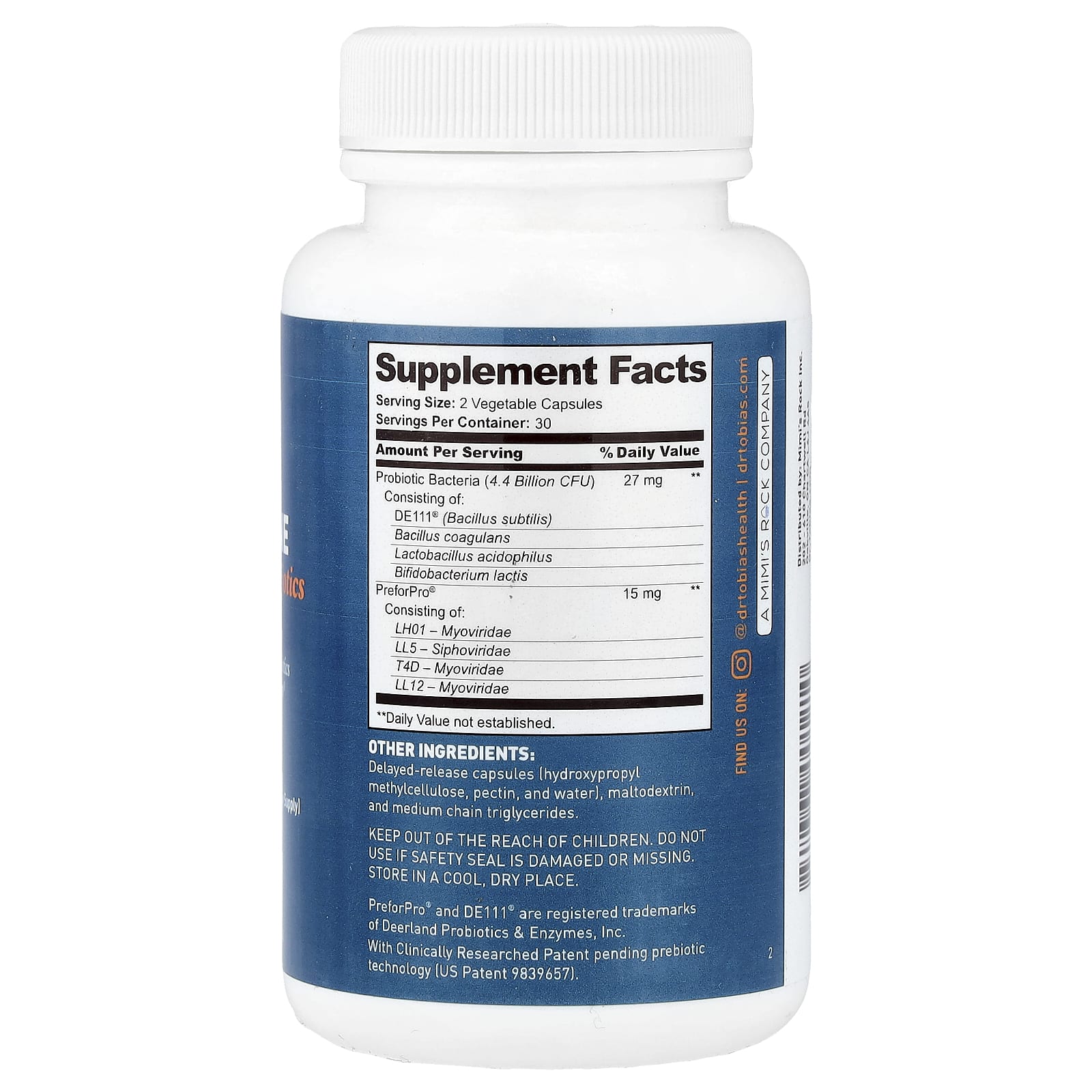 Deep Immune Probiotics & Prebiotics by Dr. Tobias - 60 Capsules - Image 2