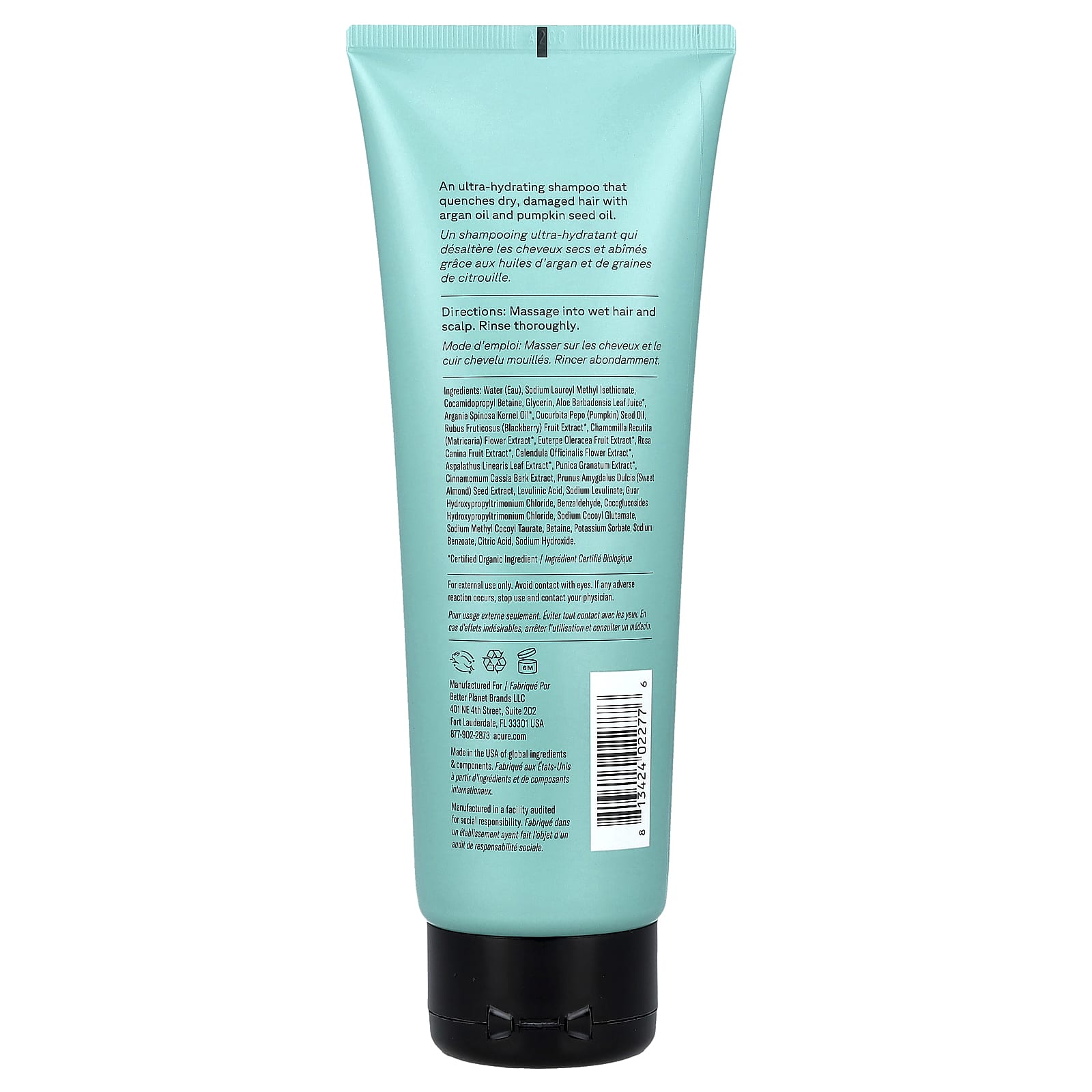 Acure Ultra Hydrating Shampoo for Dry Dehydrated Hair - Image 2