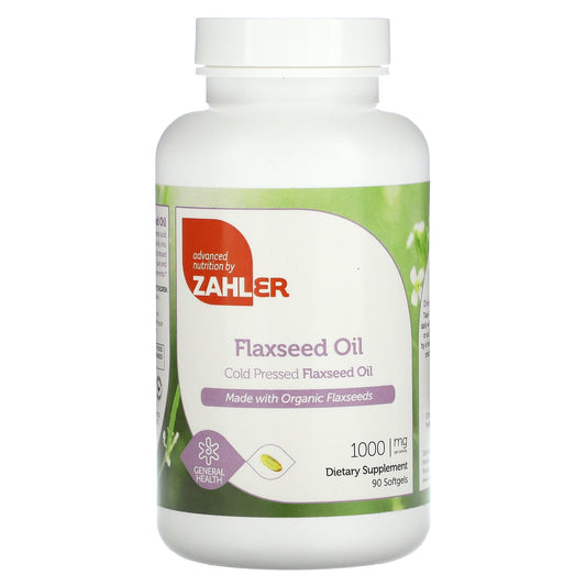 Zahler, Flaxseed Oil, 1,000 mg, 90 Softgels - Image 1