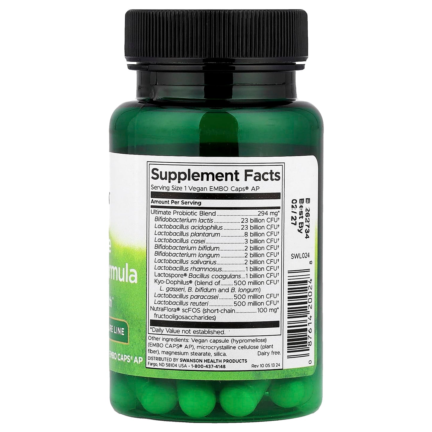 Swanson, Ultimate Probiotic Formula, 30 Vegan Embo Caps® Ap - Image 2