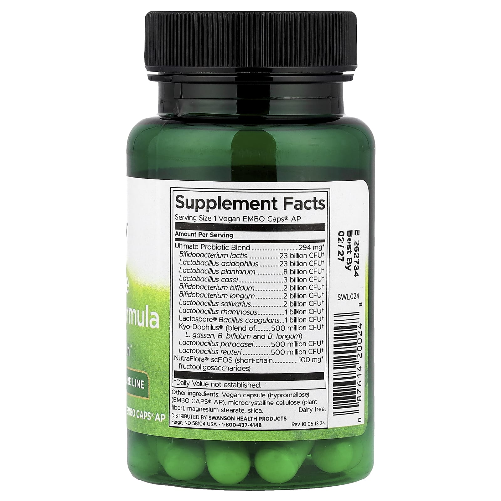 Swanson, Ultimate Probiotic Formula, 30 Vegan Embo Caps® Ap - Image 2