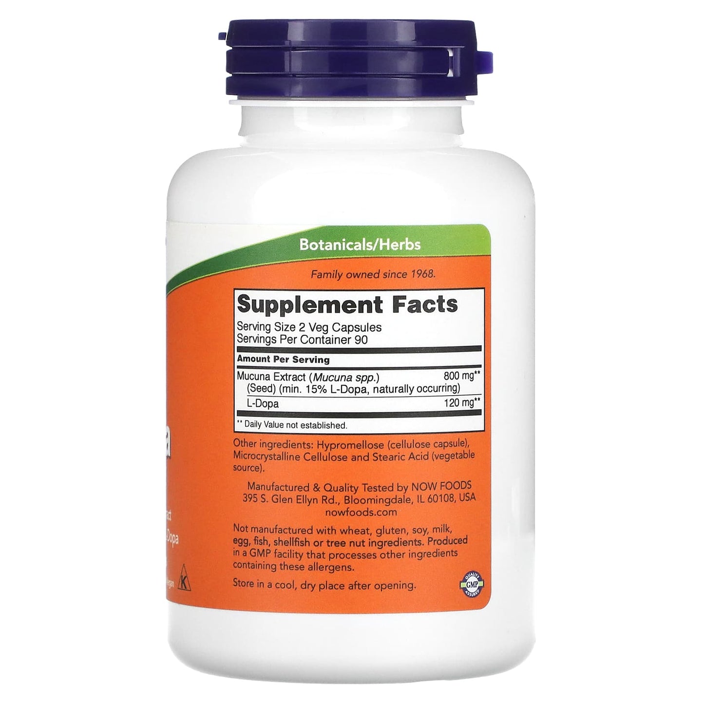 NOW Foods, Dopa Mucuna, 180 Veg Capsules - Image 2