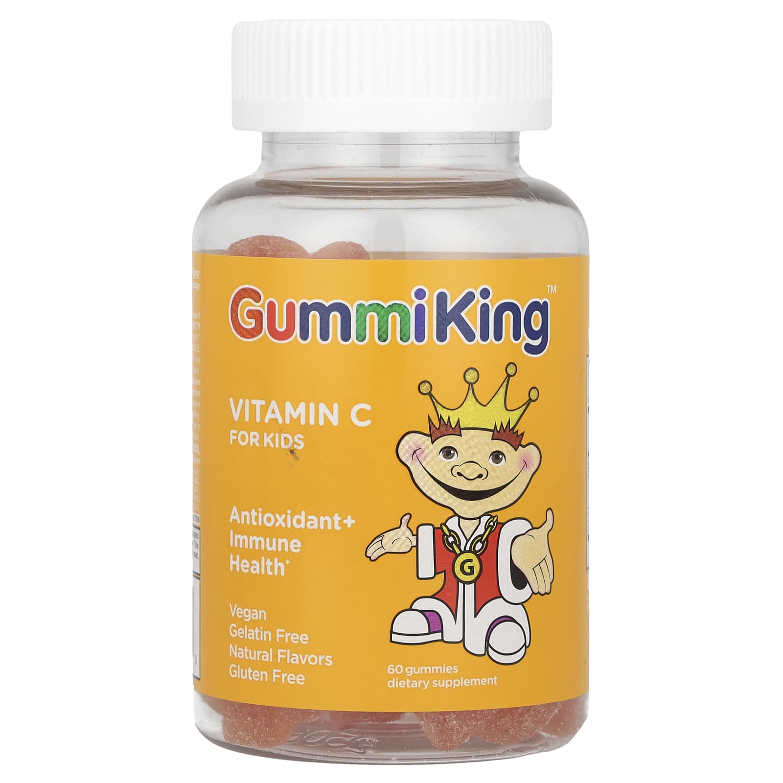 GummiKing, Vitamin C for Kids, Orange, 60 Gummies (30 mg per Gummy)