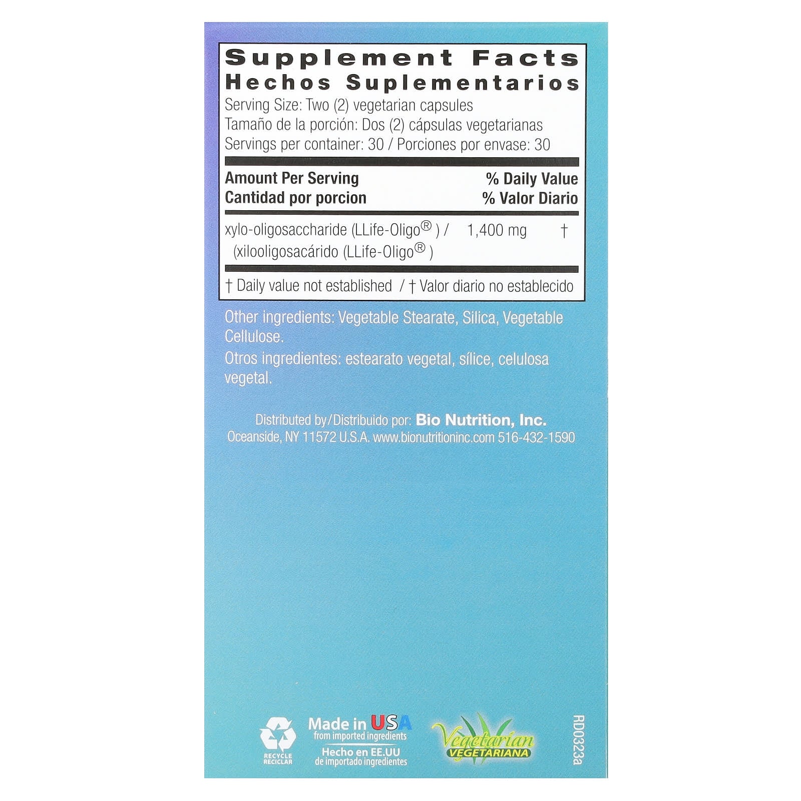 Bio Nutrition Prebiotic Fiber 700mg - Promotes Healthy Gut & Relieves Constipation - Image 2