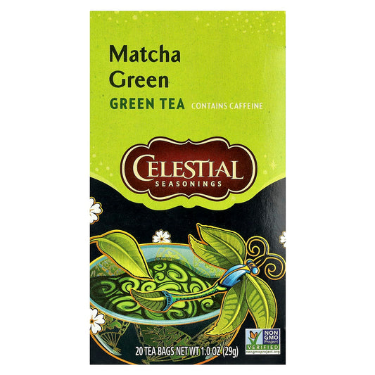 Celestial Seasonings Matcha Green Tea, 20 Tea Bags, 1 oz - Caffeine Free & Gluten Free - Image 1