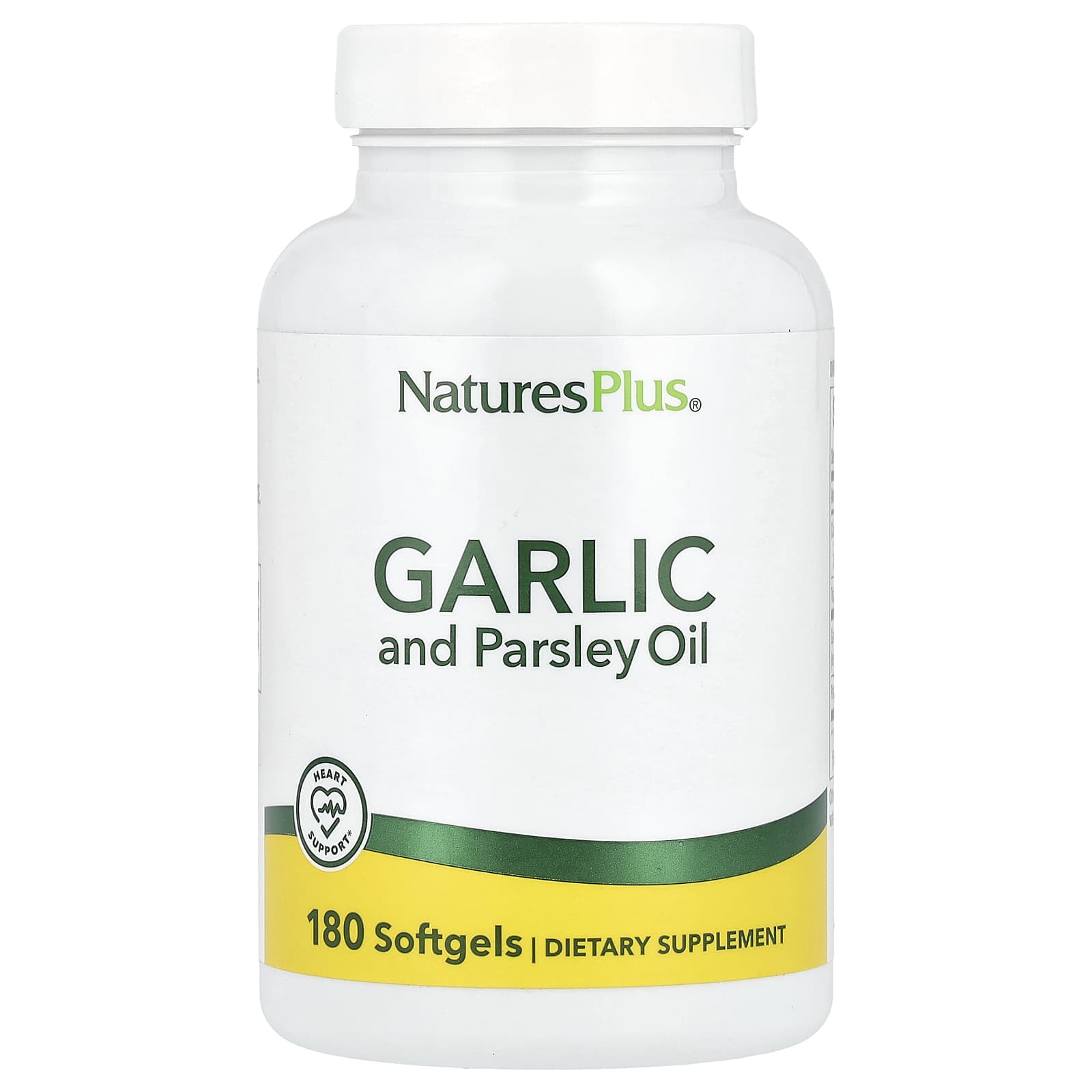 NaturesPlus, Garlic and Parsley Oil, 180 Softgels - Image 1