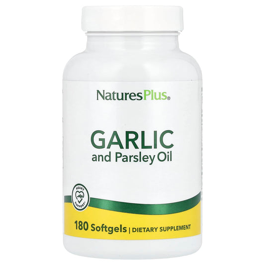 NaturesPlus, Garlic and Parsley Oil, 180 Softgels - Image 1