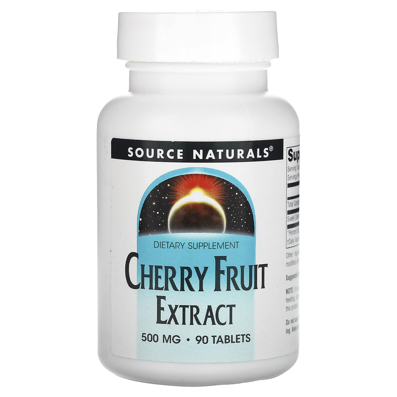 Source Naturals, Cherry Fruit Extract, 500 mg, 90 Tablets - Image 1
