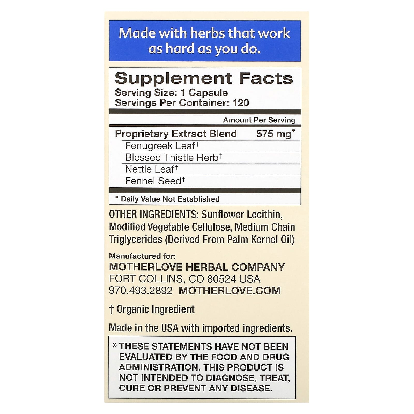 Motherlove, Breastfeeding, More Milk Plus, 120 Liquid Capsules - Image 2