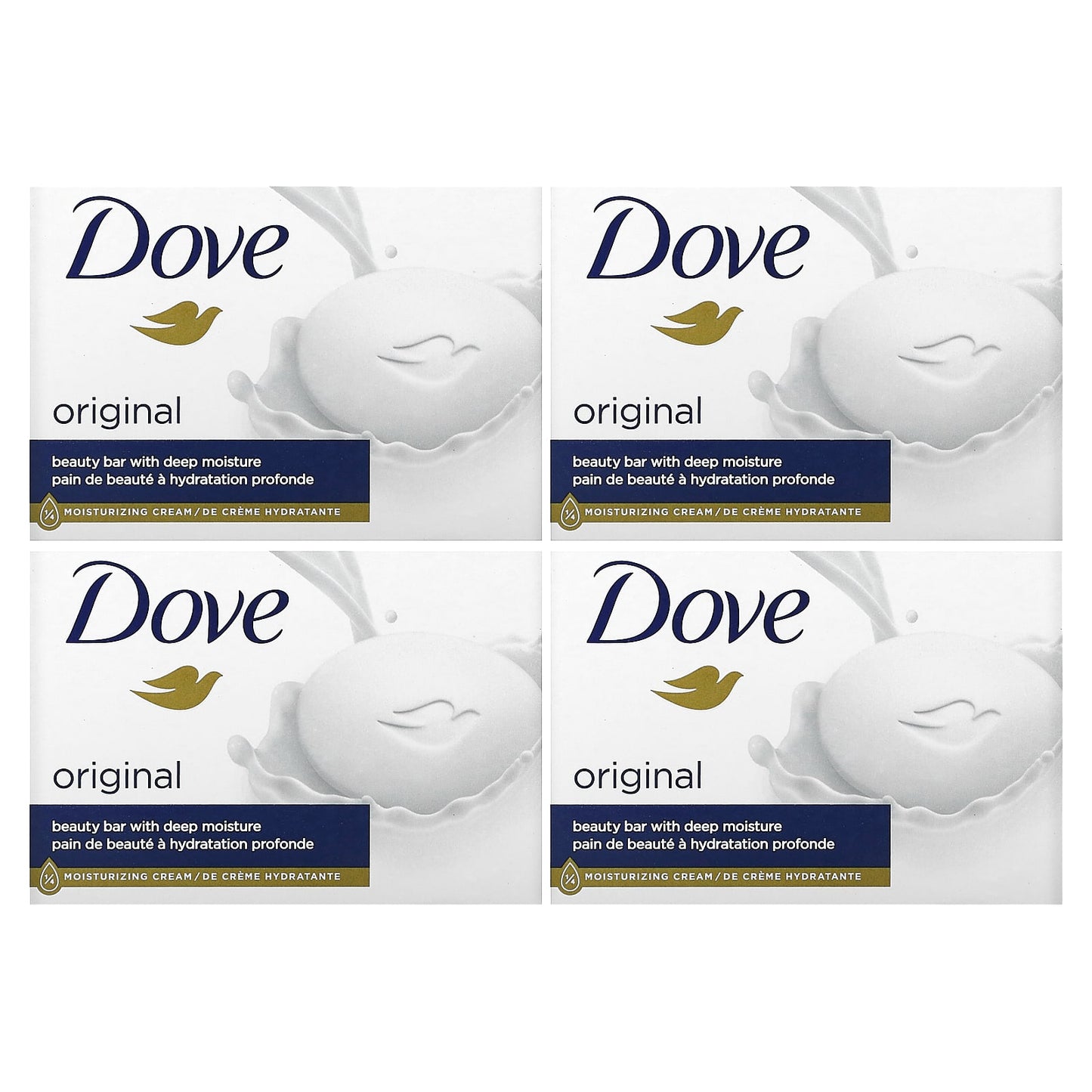 Dove Deep Moisture Beauty Bar - 4 Bars, 3.75 oz Each - Image 1