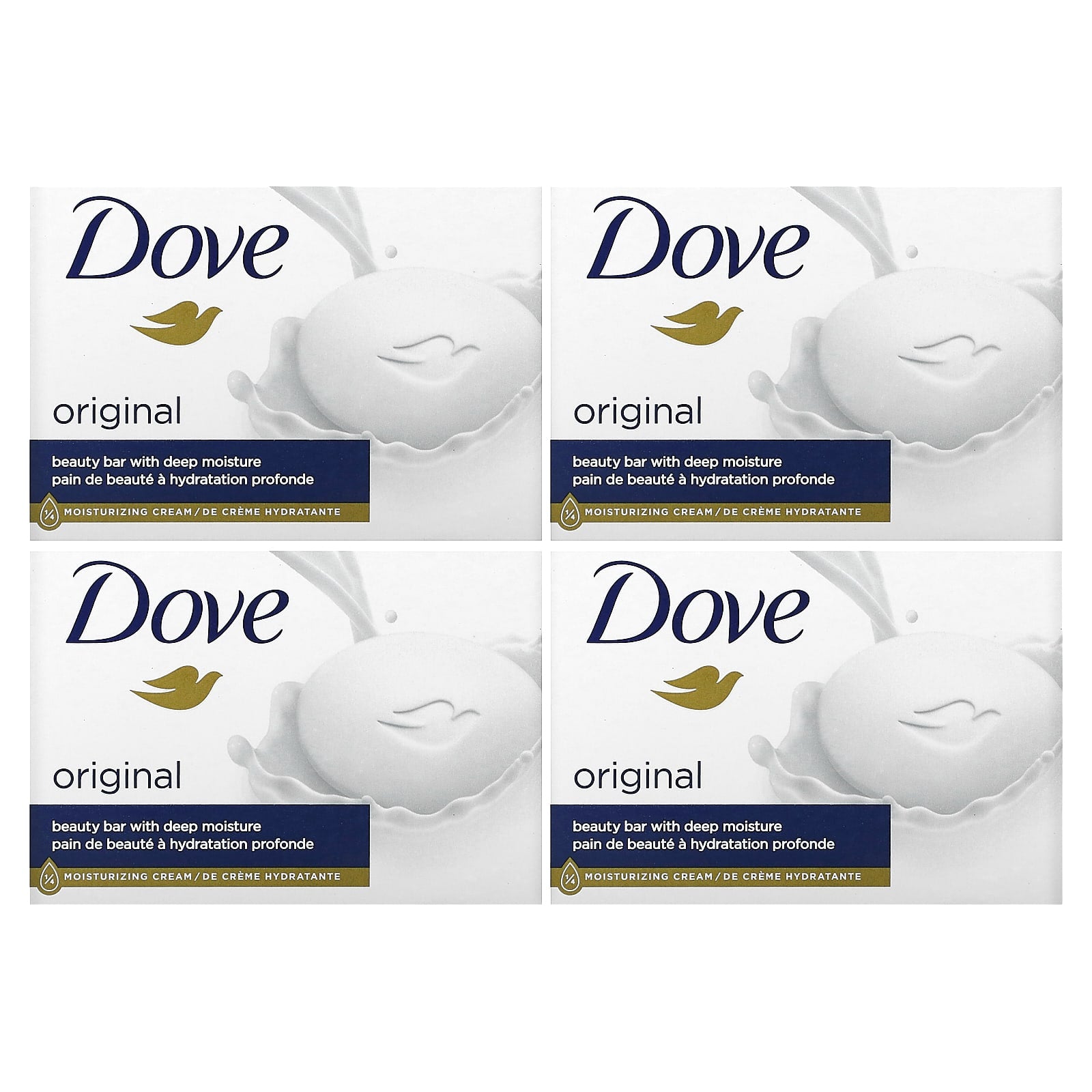 Dove Deep Moisture Beauty Bar - 4 Bars, 3.75 oz Each - Image 1