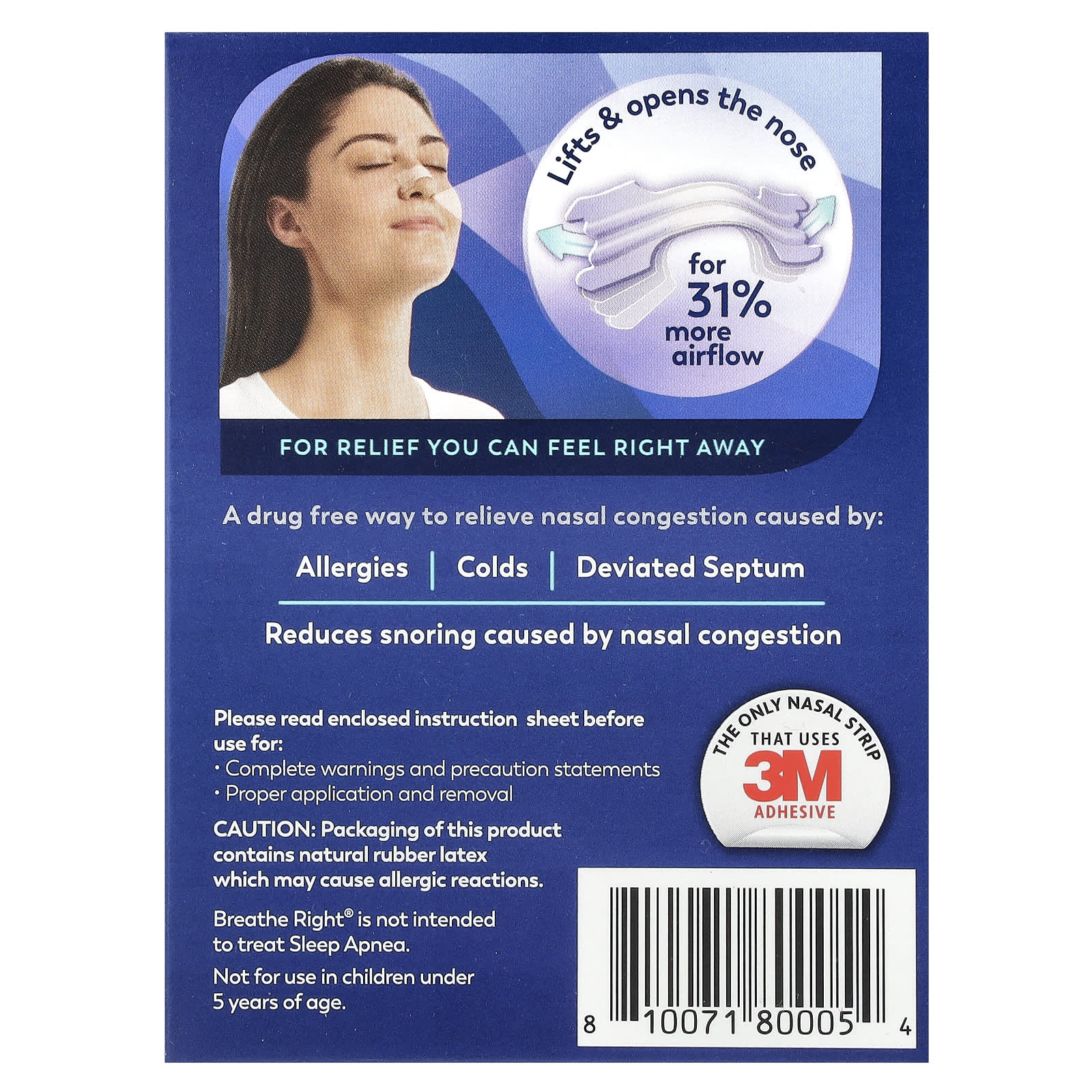 Breathe Easier with Large Nasal Strips for Congestion Relief - Image 2