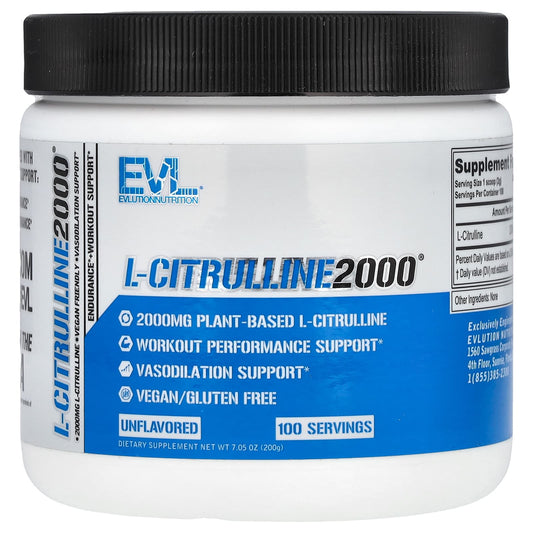 EVLution L-Citrulline 2000 | Unflavored Workout Supplement - Image 1