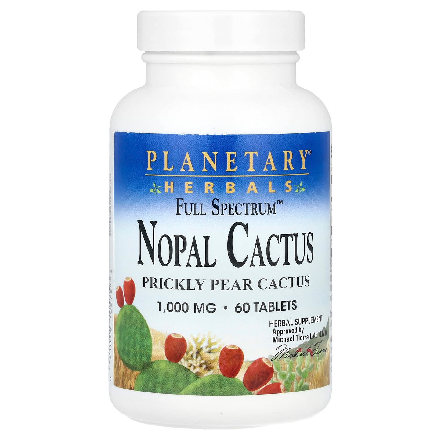 Planetary Herbals, Full Spectrum™ Nopal Cactus, 60 Tablets - Image 1