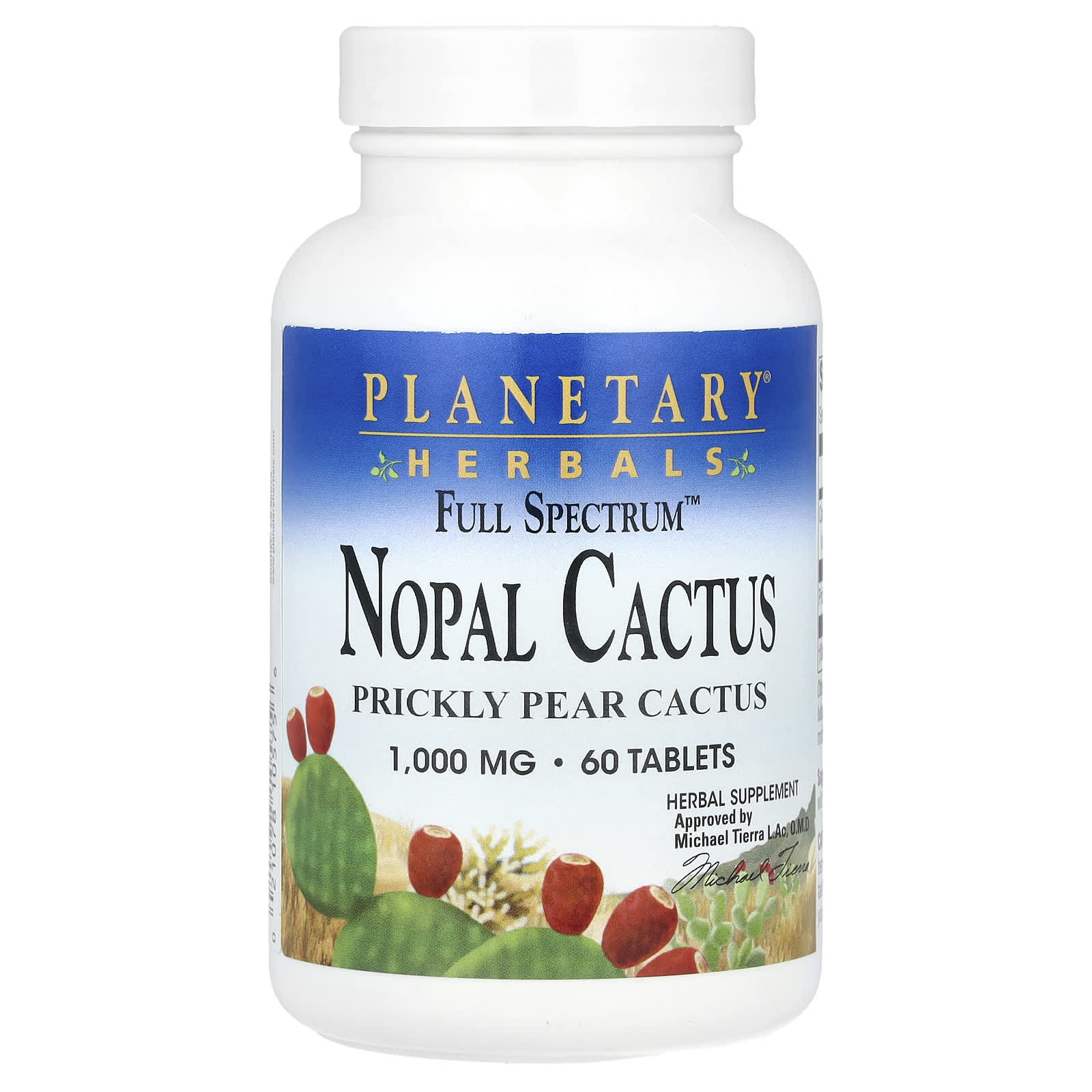 Planetary Herbals, Full Spectrum™ Nopal Cactus, 60 Tablets - Image 1